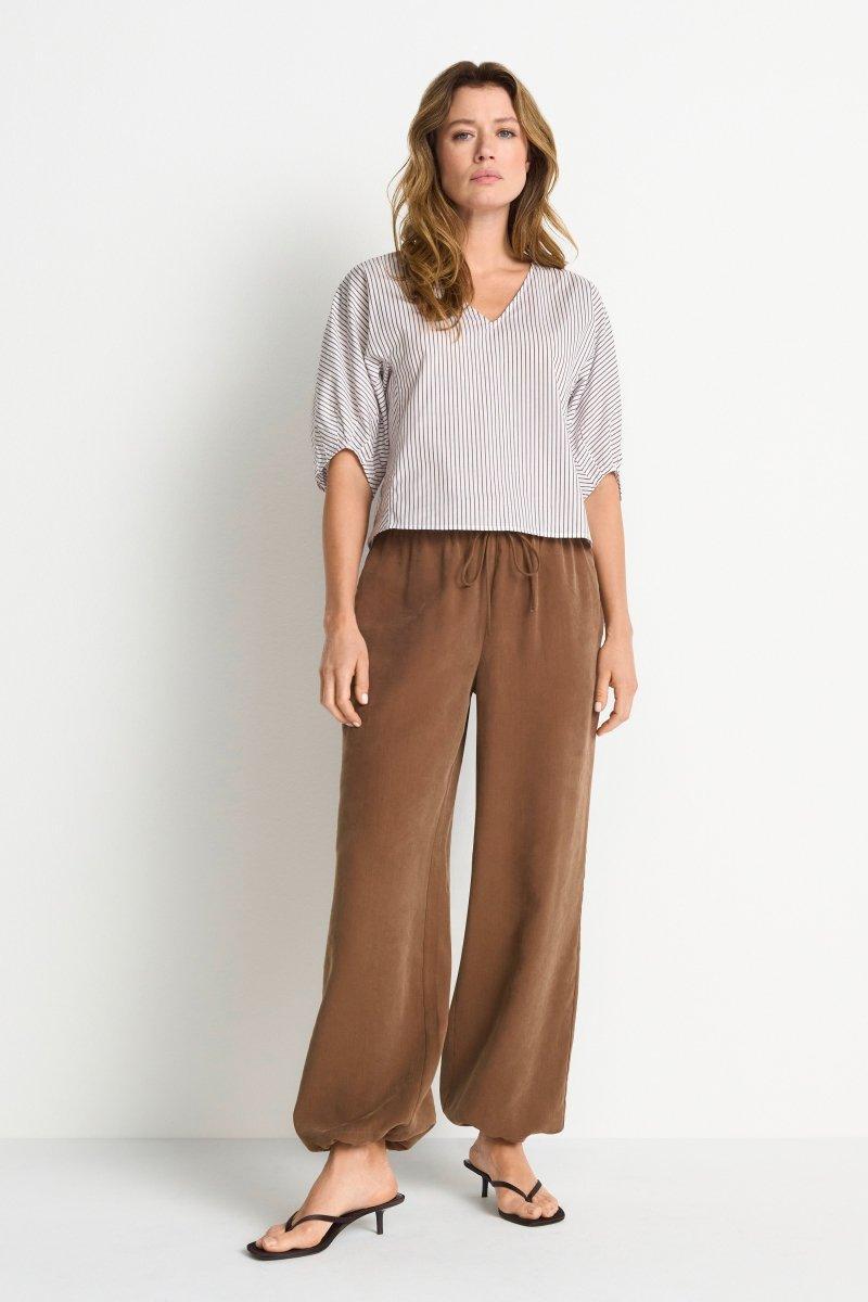 Gestreifte Crop-Bluse-Rich & Royal