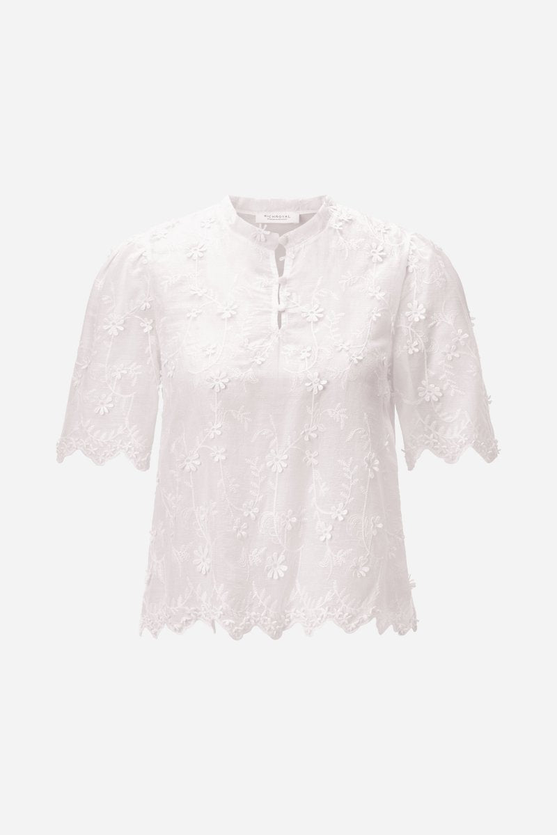 Weiße Bluse mit Stickerei-Rich & Royal