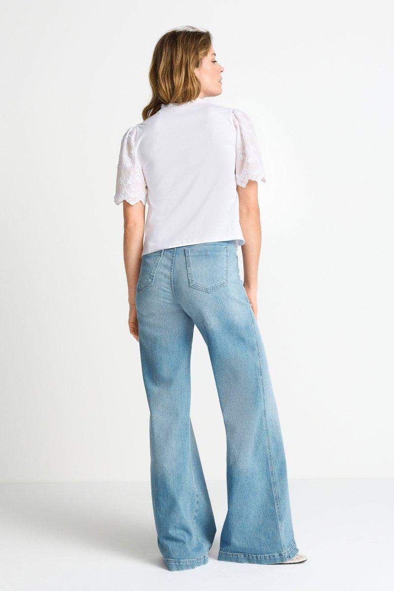 Weiße Bluse mit Stickerei-Rich & Royal