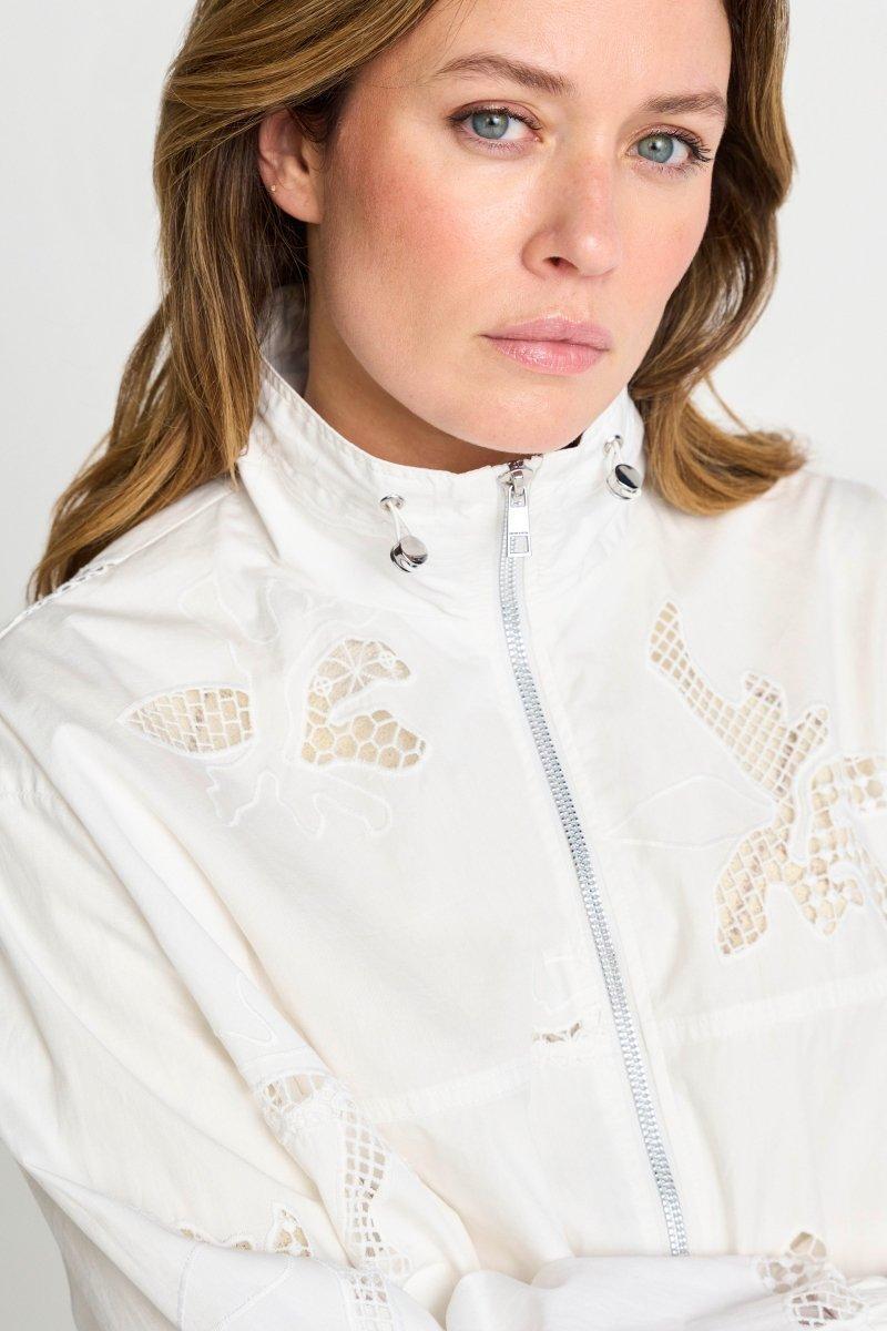 Weiße Track-Jacke-Rich & Royal