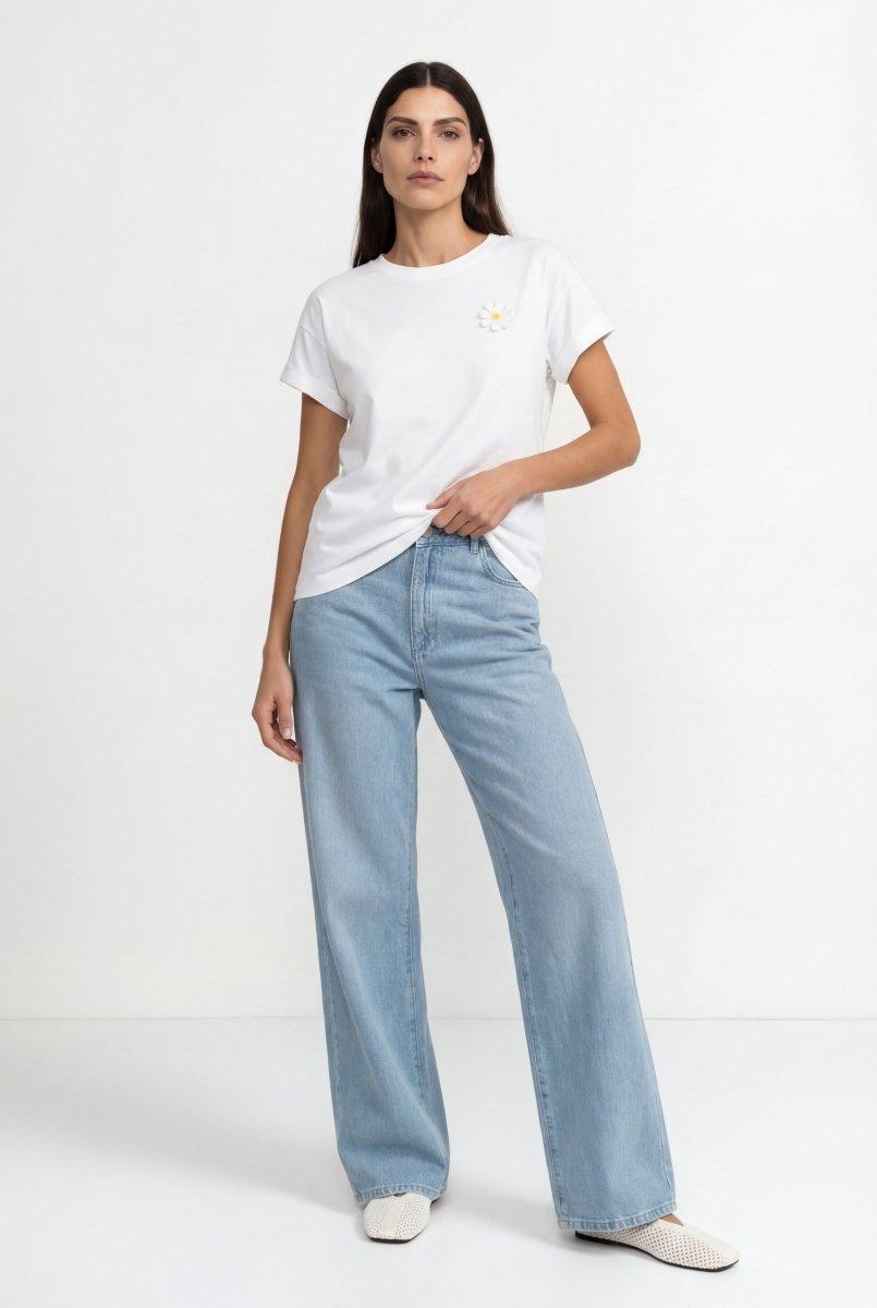 T‑Shirt mit Stickerei-Rich & Royal