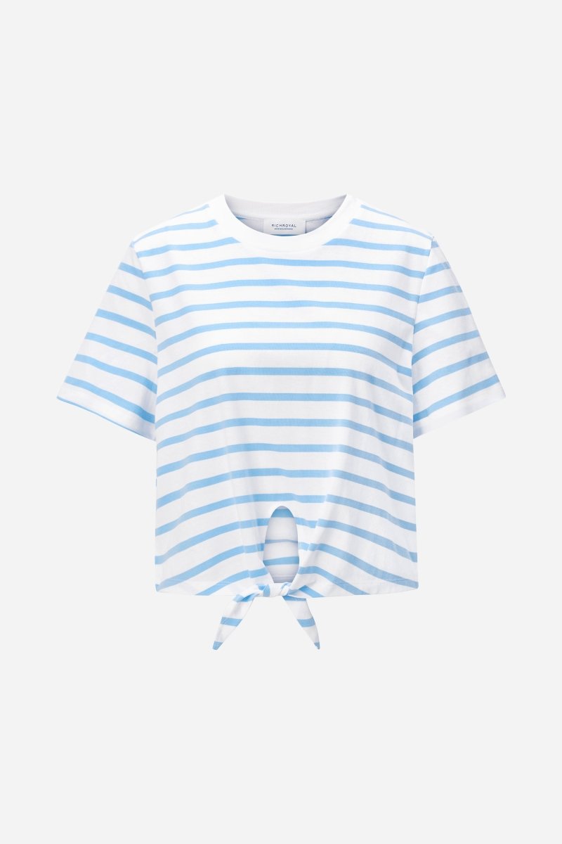 Gestreiftes T-Shirt mit Knoten-Rich & Royal