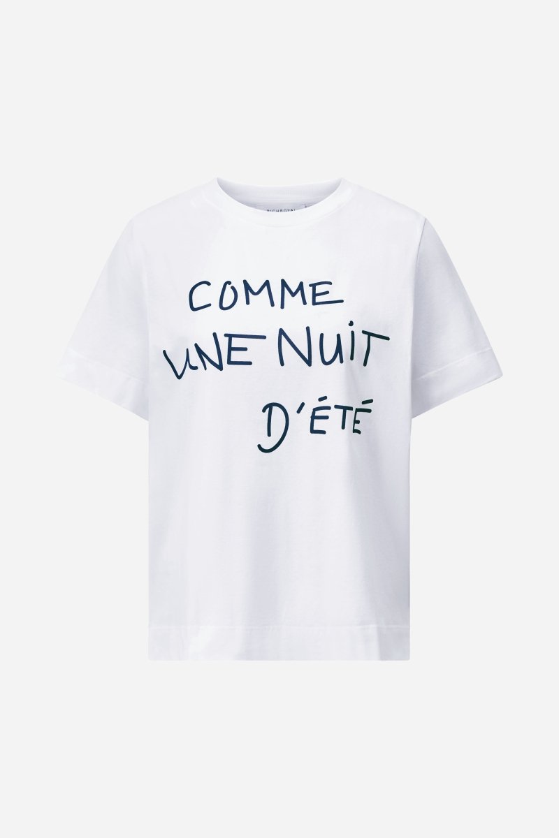 Weißes Statement-T-Shirt-Rich & Royal