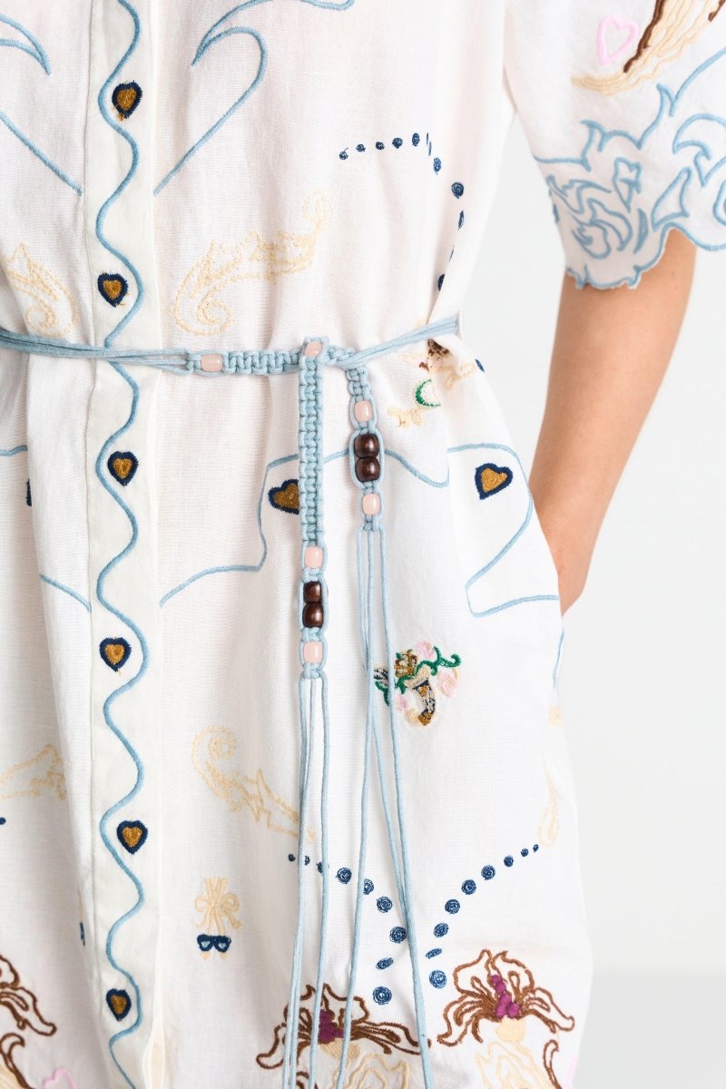 Hemdblusenkleid mit Muschelstickerei-Rich & Royal