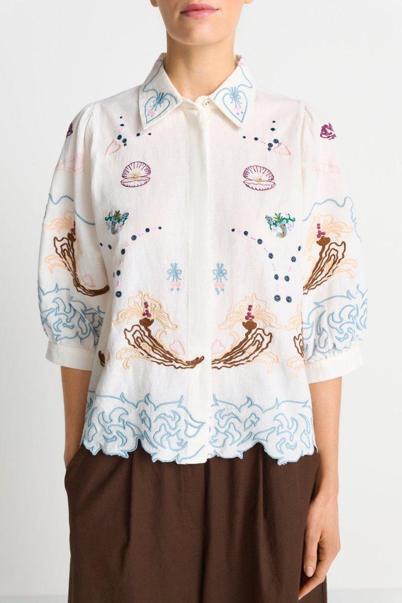 Bluse mit Stickerei-Rich & Royal