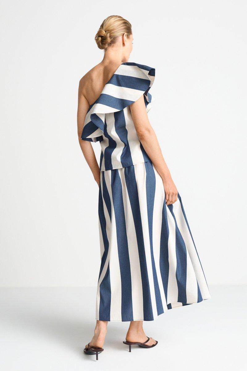 Gestreiftes One-Shoulder-Top-Rich & Royal