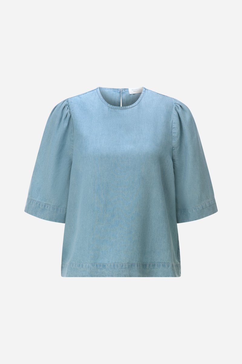 Kurzarmbluse im Denim-Look-Rich & Royal