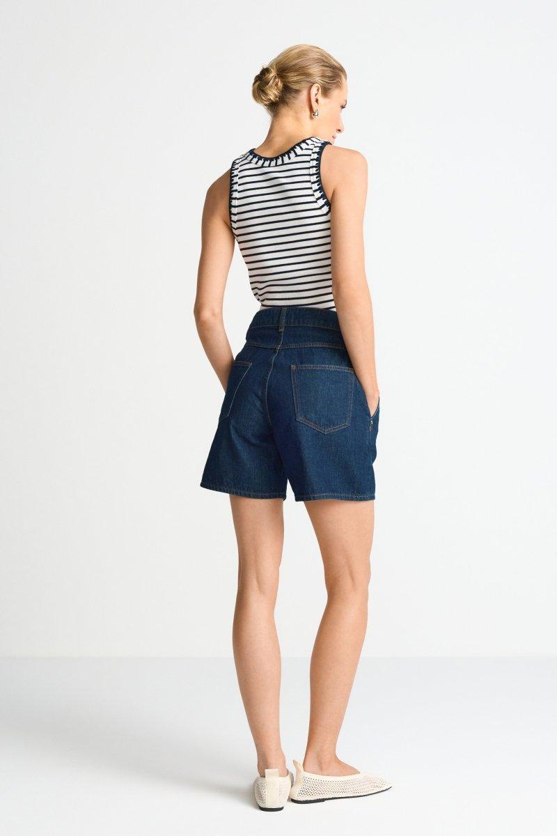 Dunkelblaue Denim-Shorts-Rich & Royal