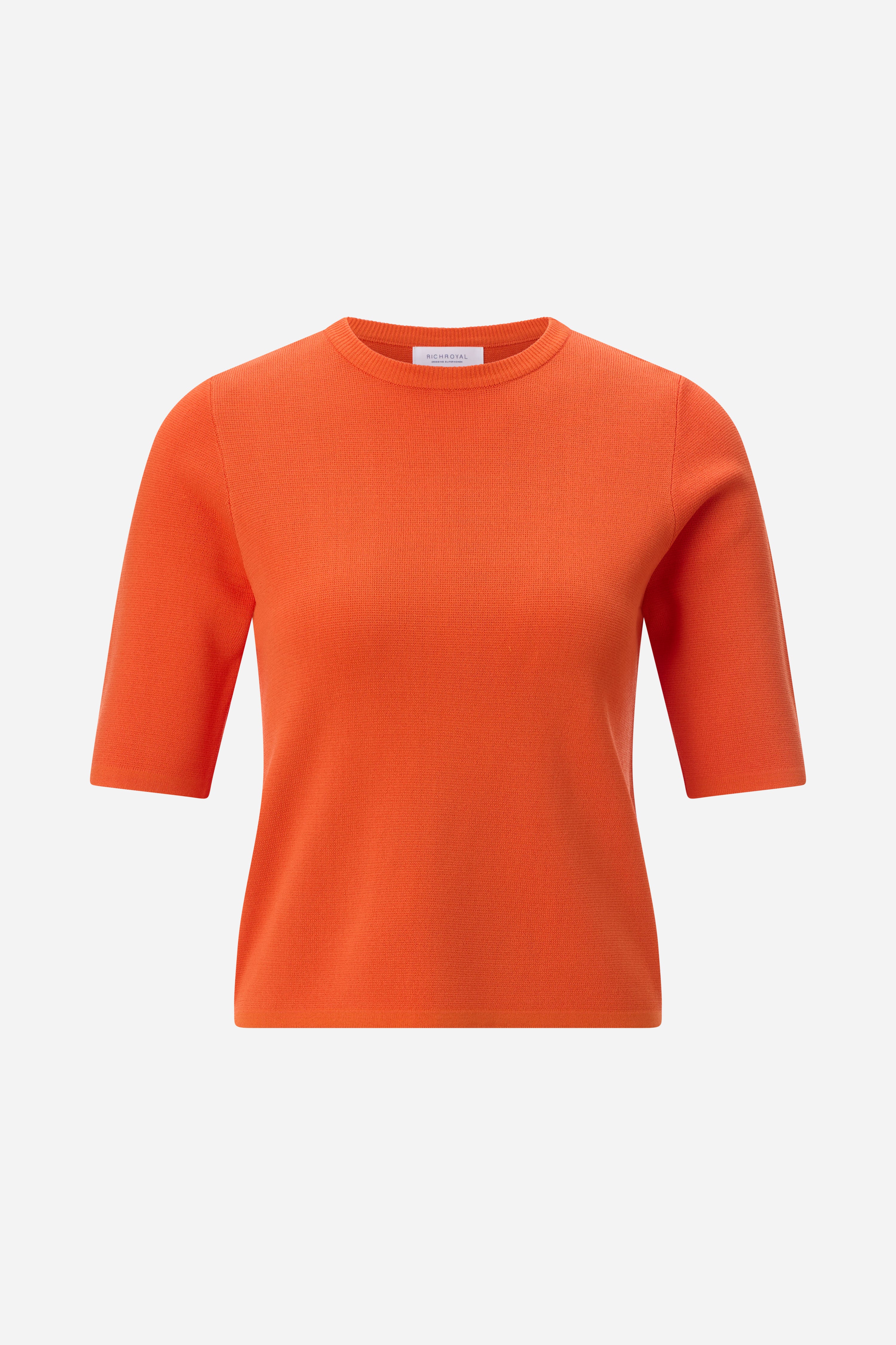 Kurzarm-Pullover mit Rippkragen-Rich & Royal