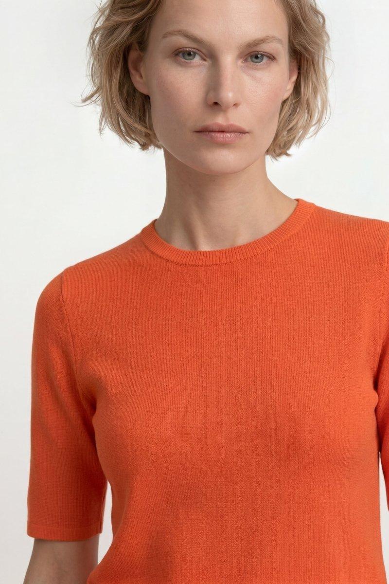 Kurzarm-Pullover mit Rippkragen-Rich & Royal