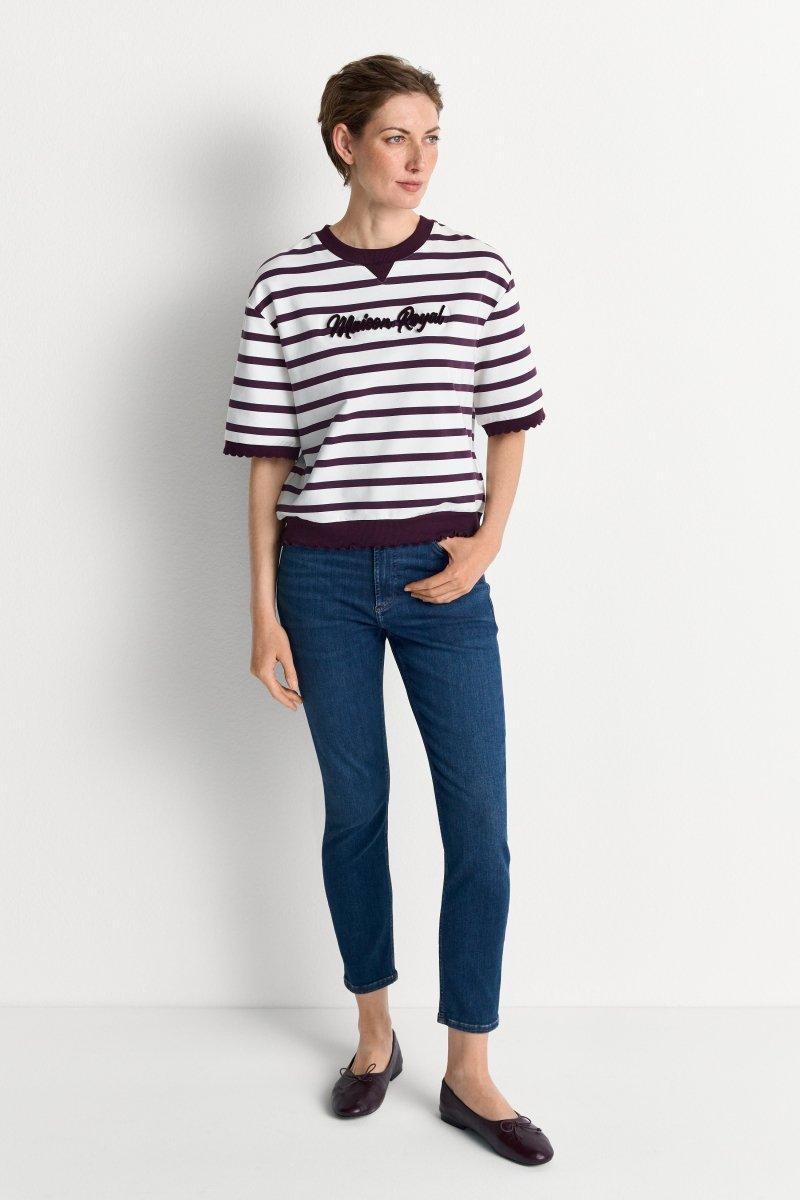 Gestreiftes Kurzarmshirt-Rich & Royal