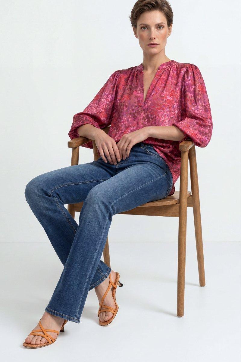 Bluse mit Ballonärmeln-Rich & Royal