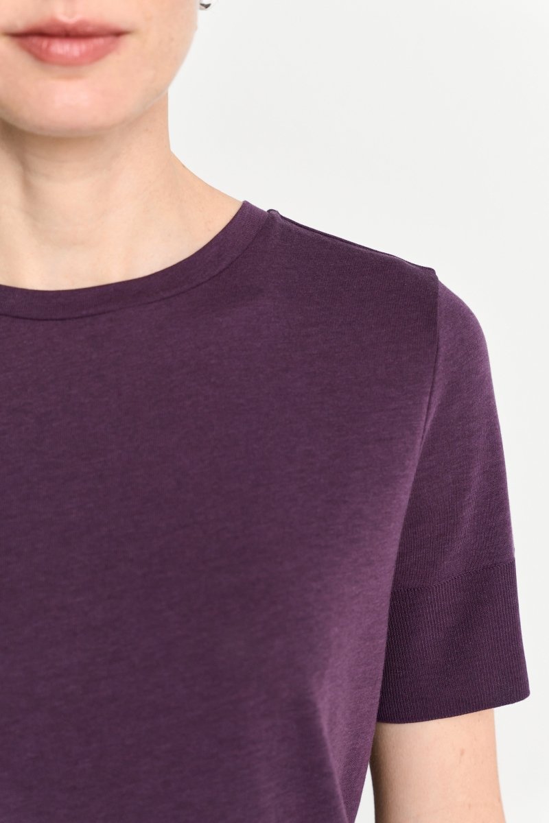 T-Shirt mit gerippten Ärmelabschlüssen-Rich & Royal