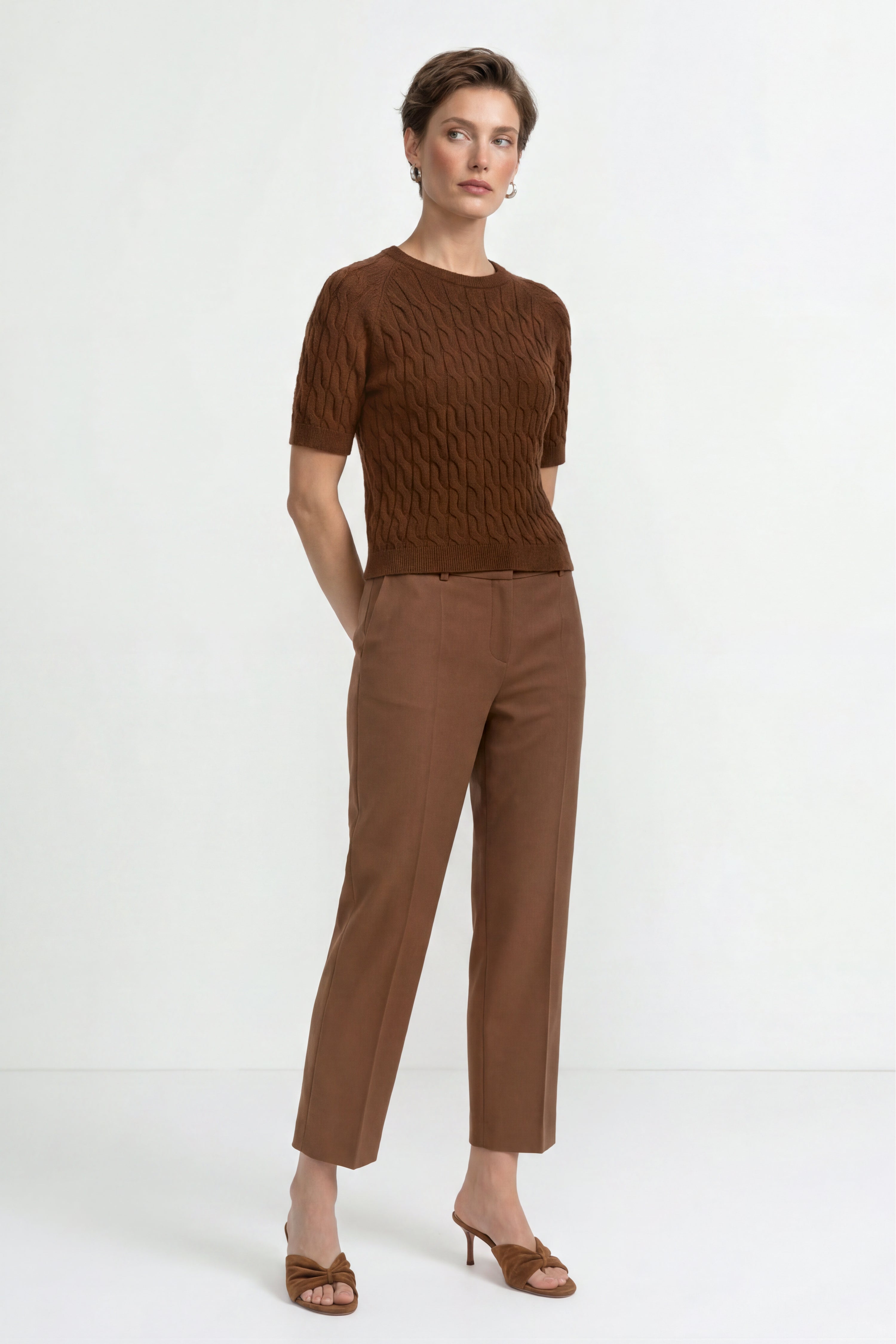 Pullover mit Zopfstrick-Rich & Royal