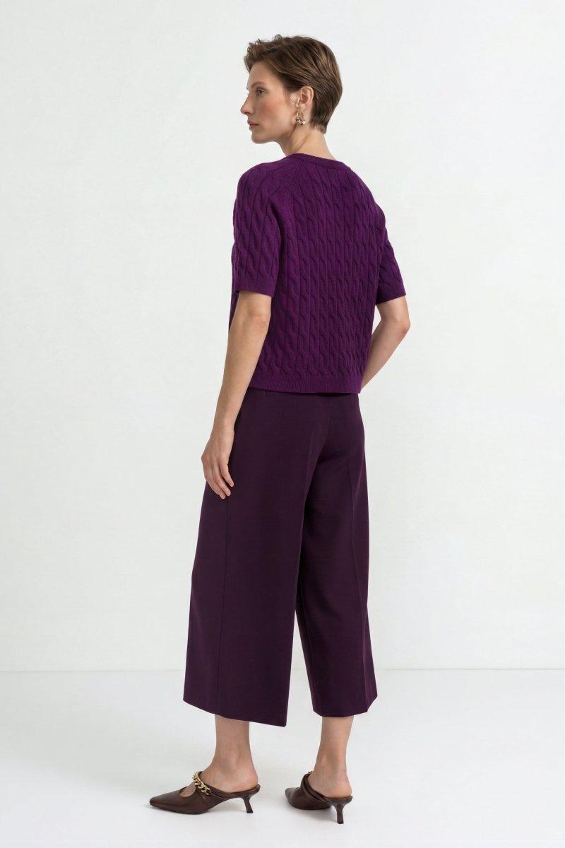 Pullover mit Zopfstrick-Rich & Royal