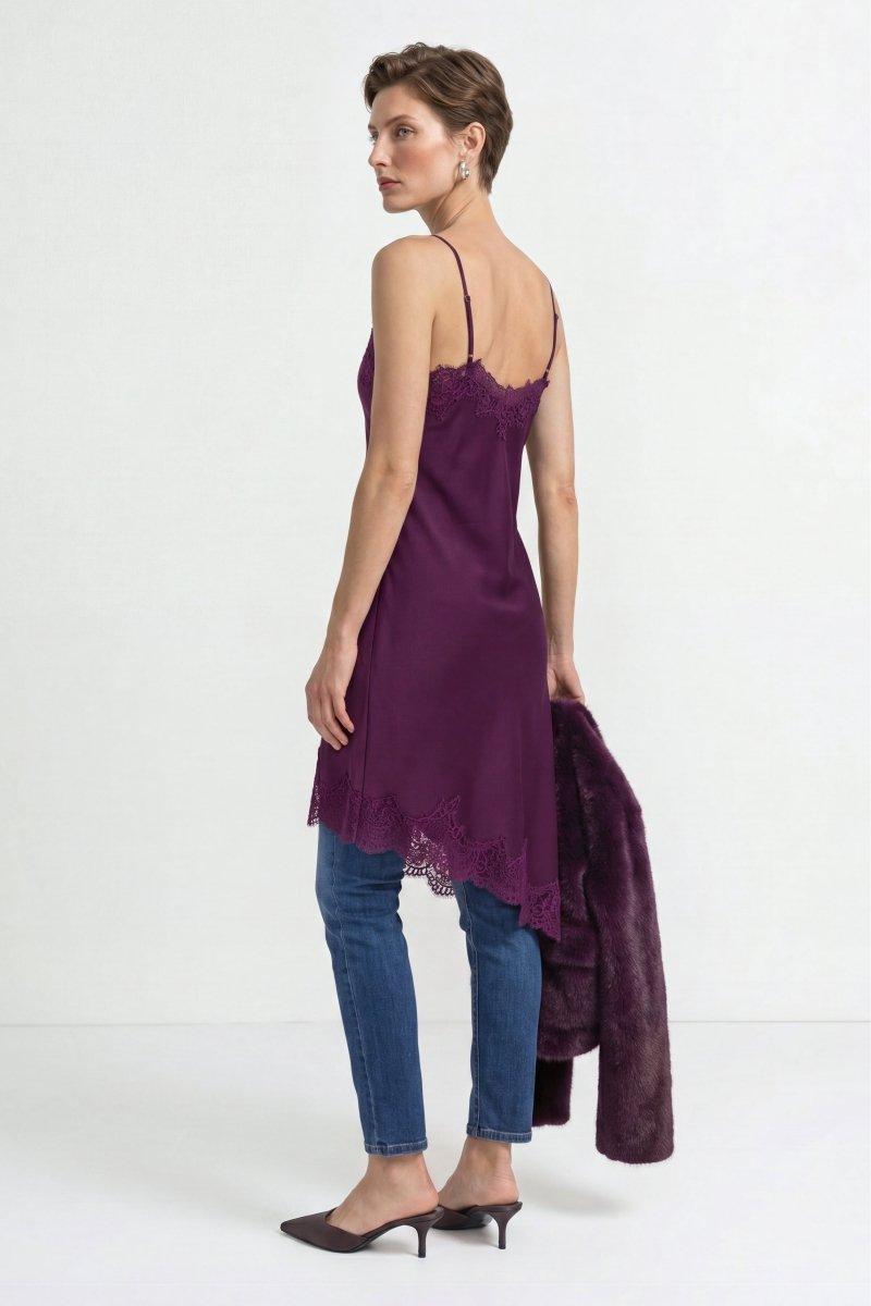 Slipdress mit Spitze-Rich & Royal