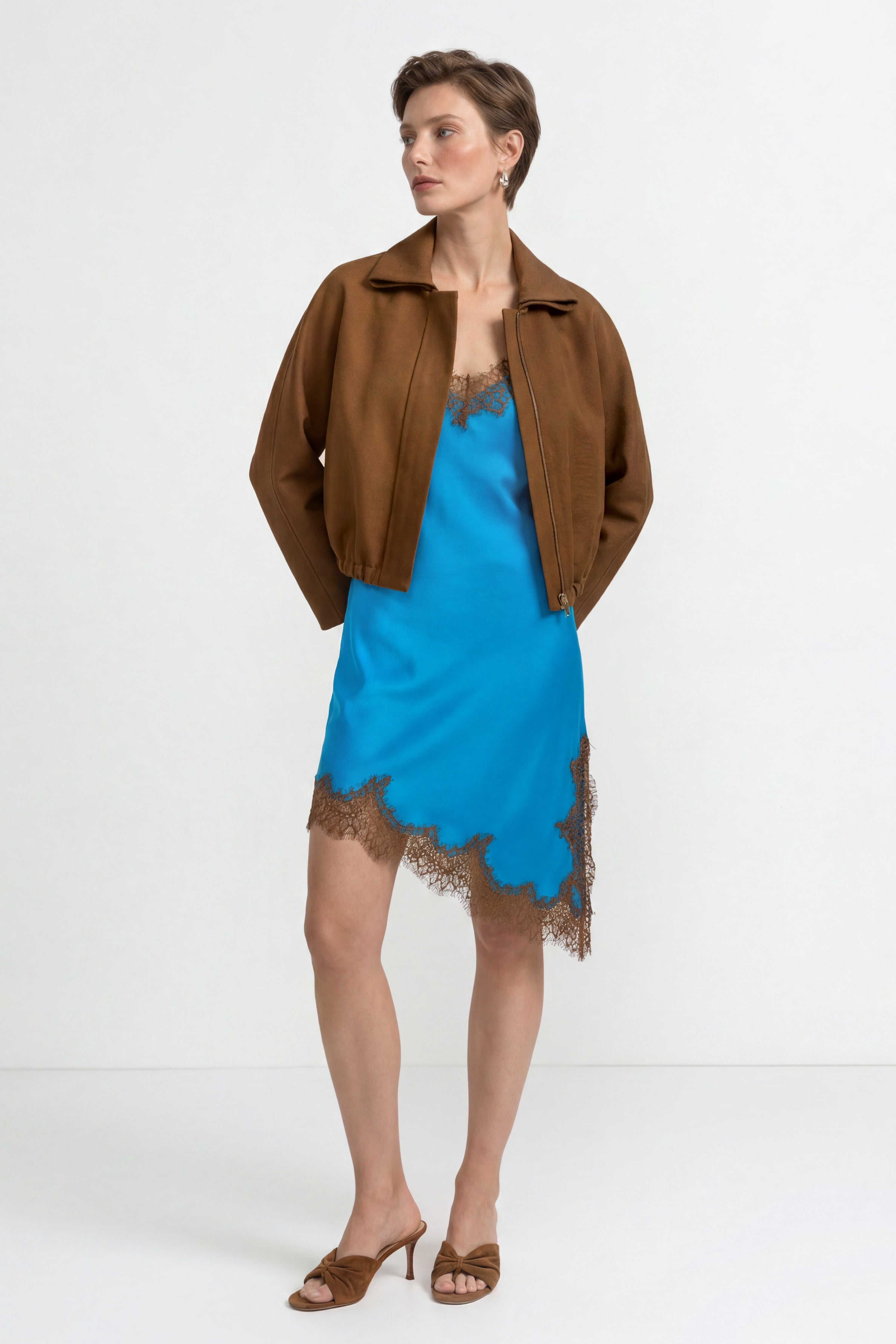 Slipdress mit Spitze-Rich & Royal
