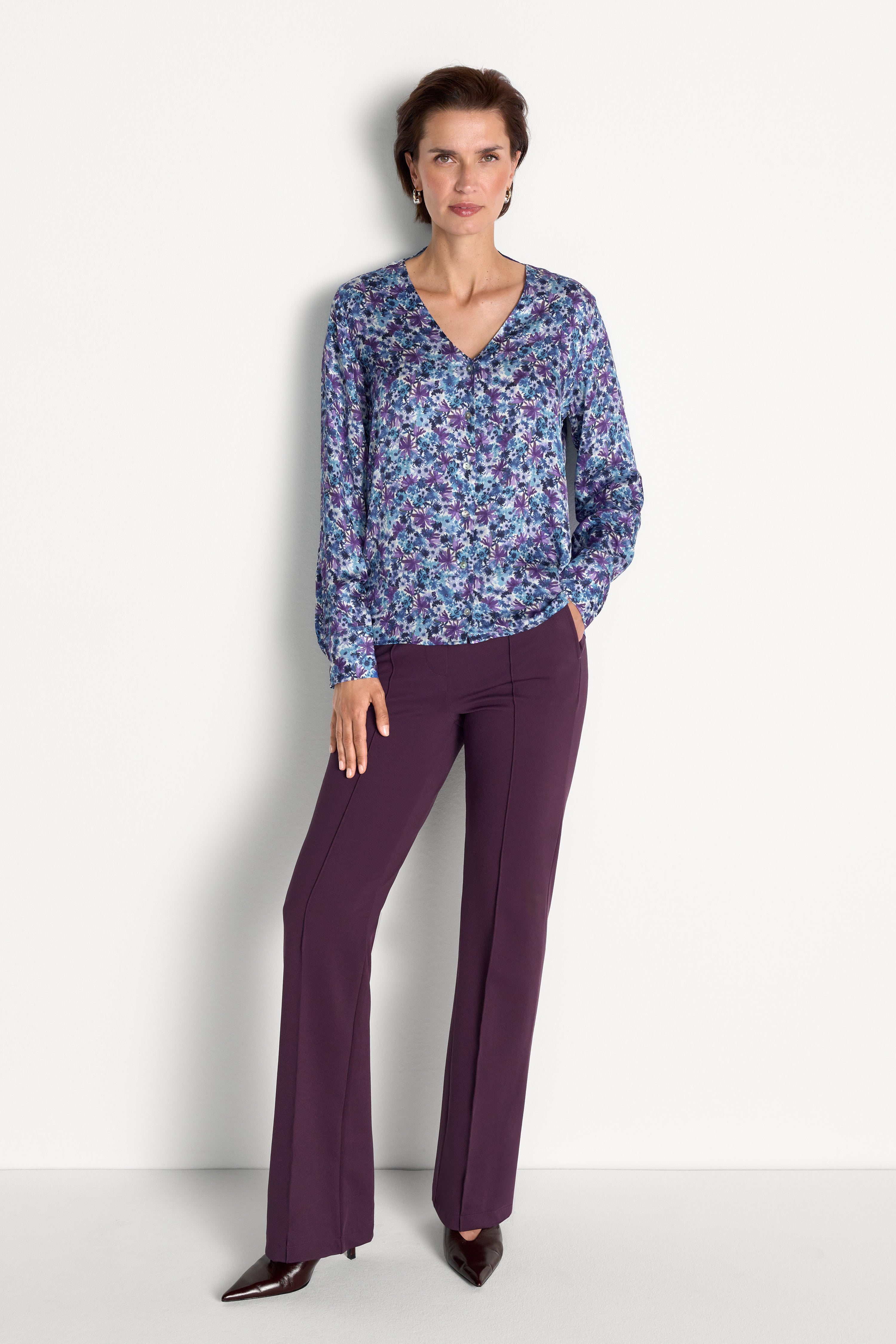 Bluse mit V-Ausschnitt-Rich & Royal
