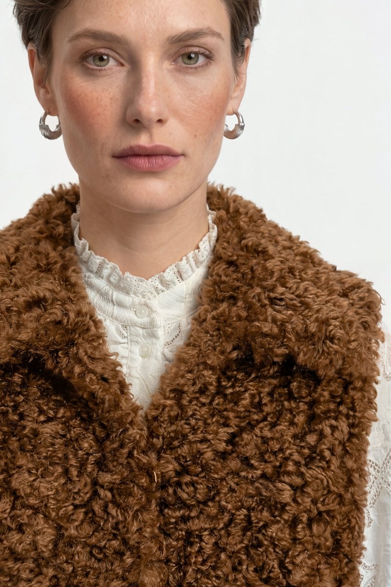 Weste in Shearling-Optik-Rich & Royal