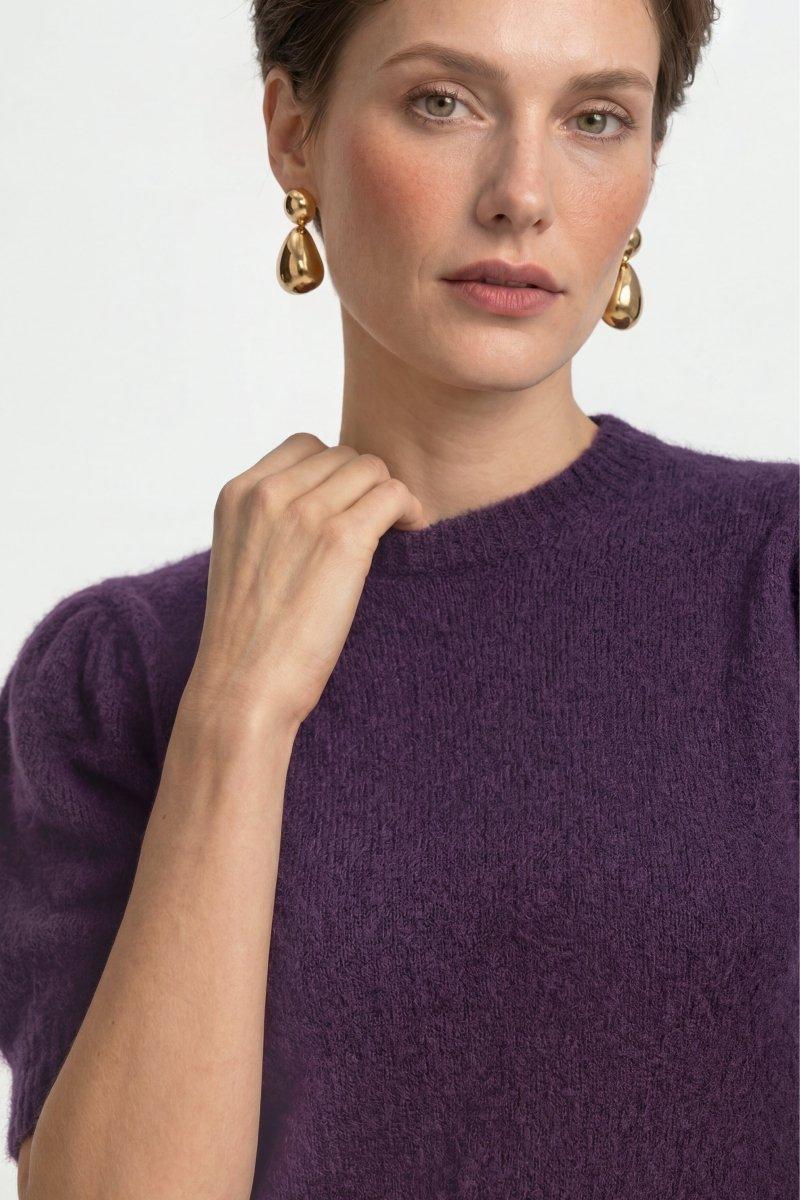 Kurzarm-Pullover mit Puffärmeln-Rich & Royal