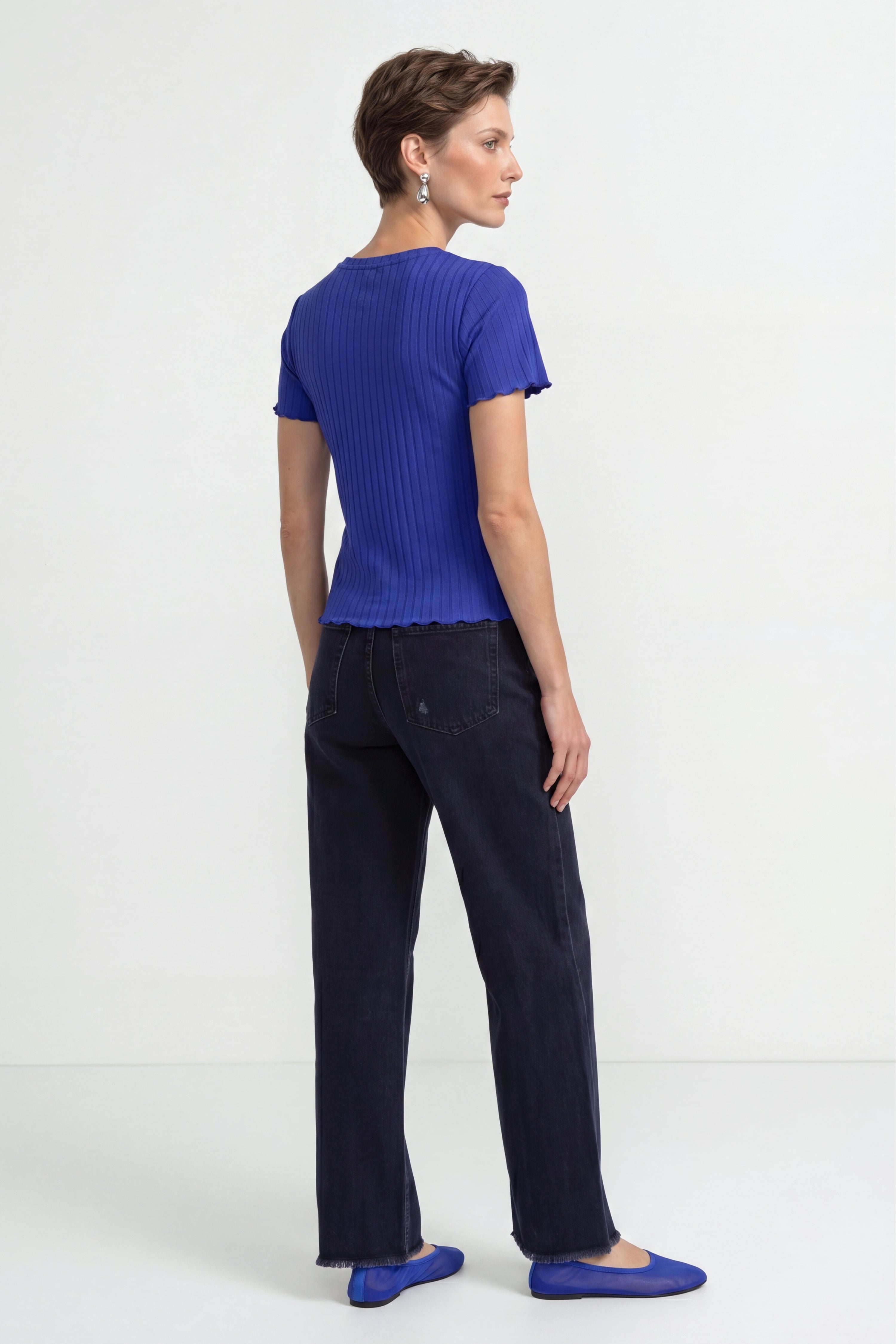 Figurbetontes Rippshirt-Rich & Royal
