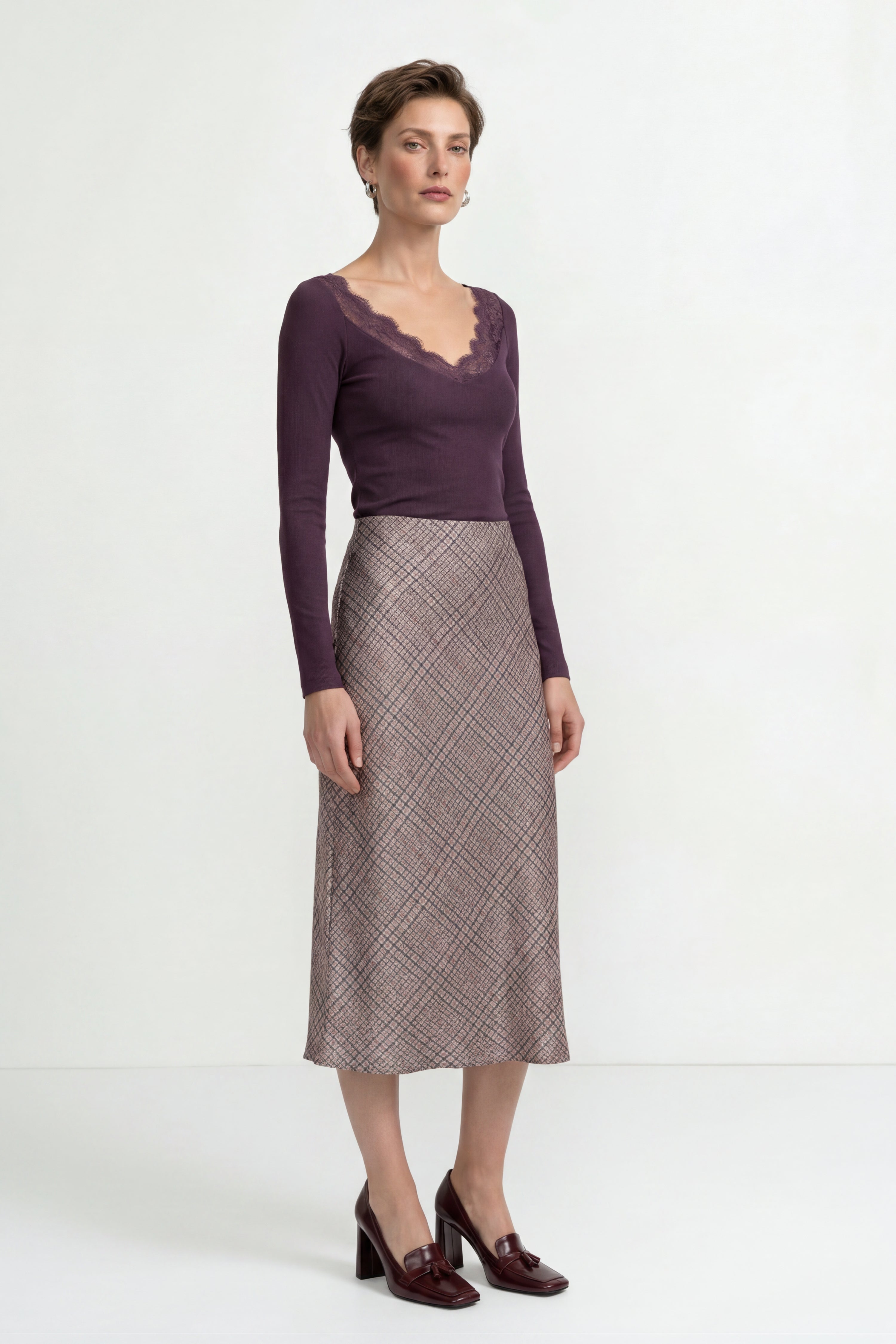 Longsleeve mit Eyelash-Spitze-Rich & Royal