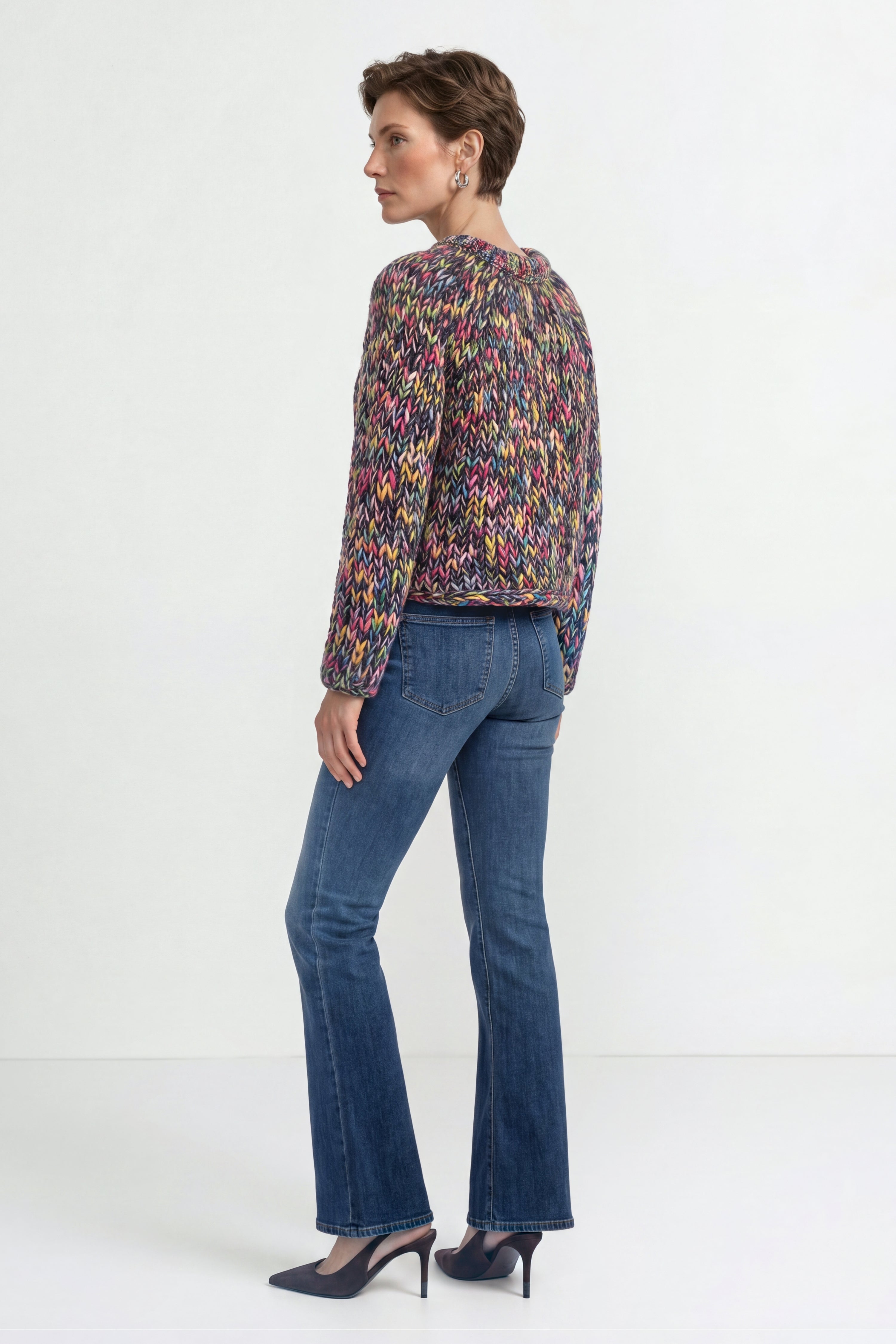 Cropped Grobstrickpullover-Rich & Royal