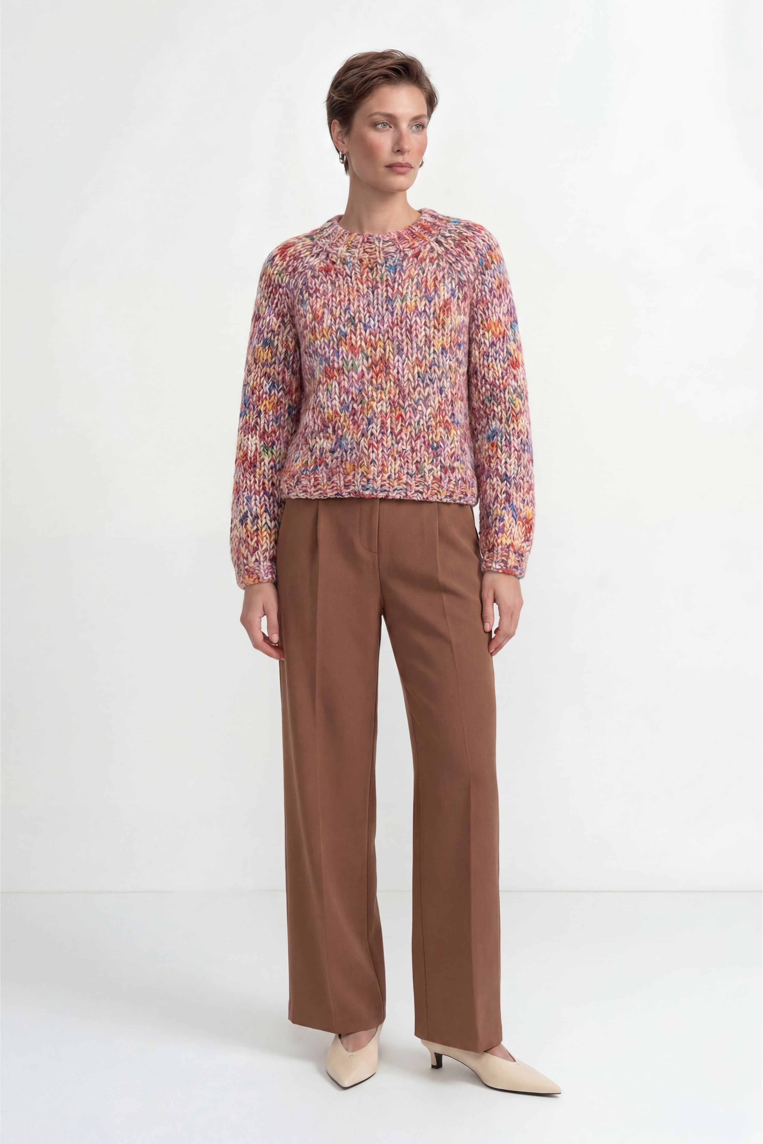 Cropped Grobstrickpullover-Rich & Royal