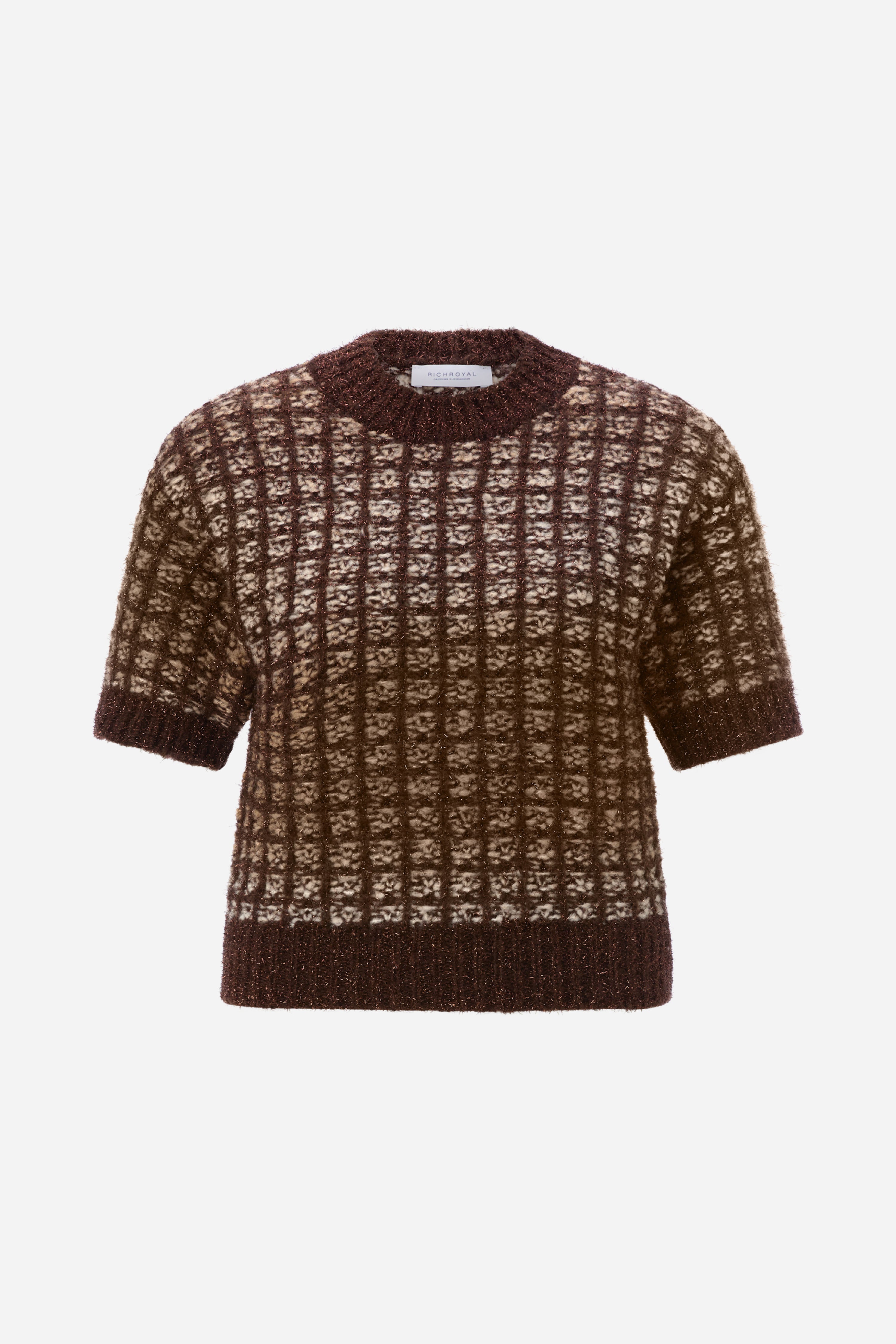 Strickpullover mit Gitterstruktur-Rich & Royal