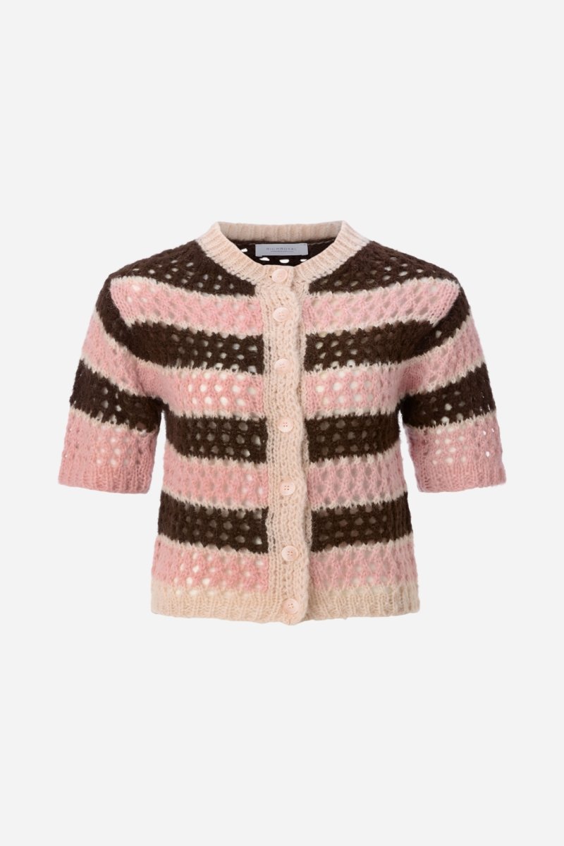 Striped Alpaca-Blend Cardigan | Rich & Royal
