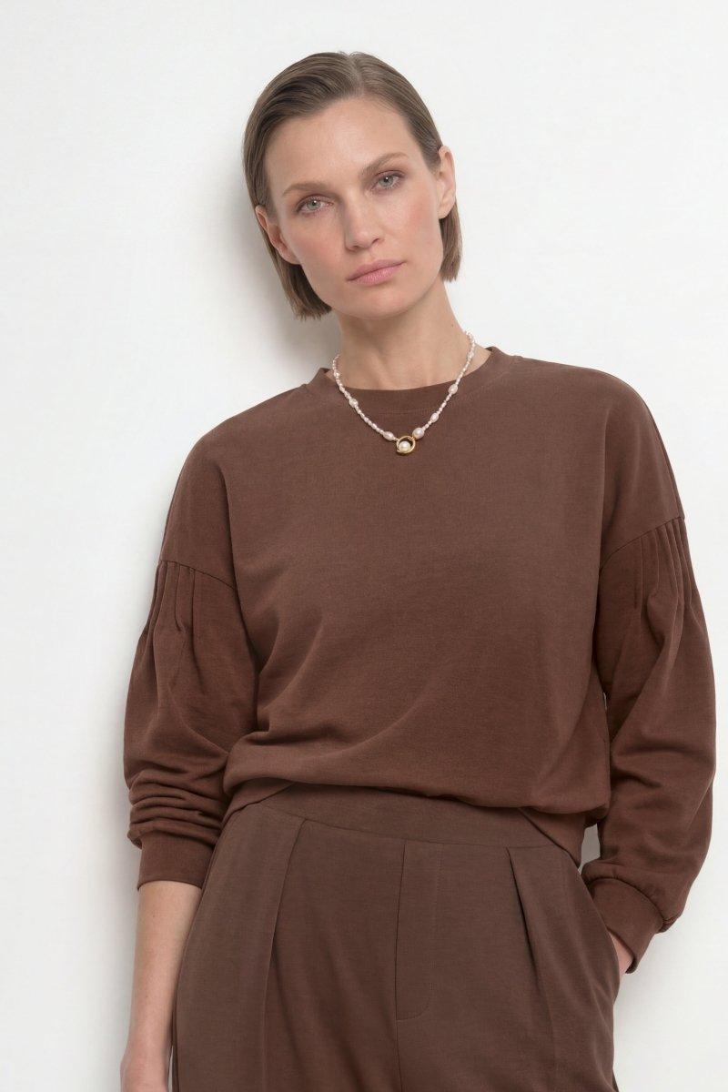 Sweatshirt mit Puffärmeln-Rich & Royal