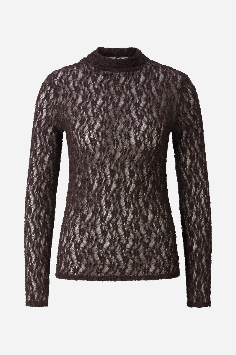 Longsleeve mit Spitzenmuster-Rich & Royal