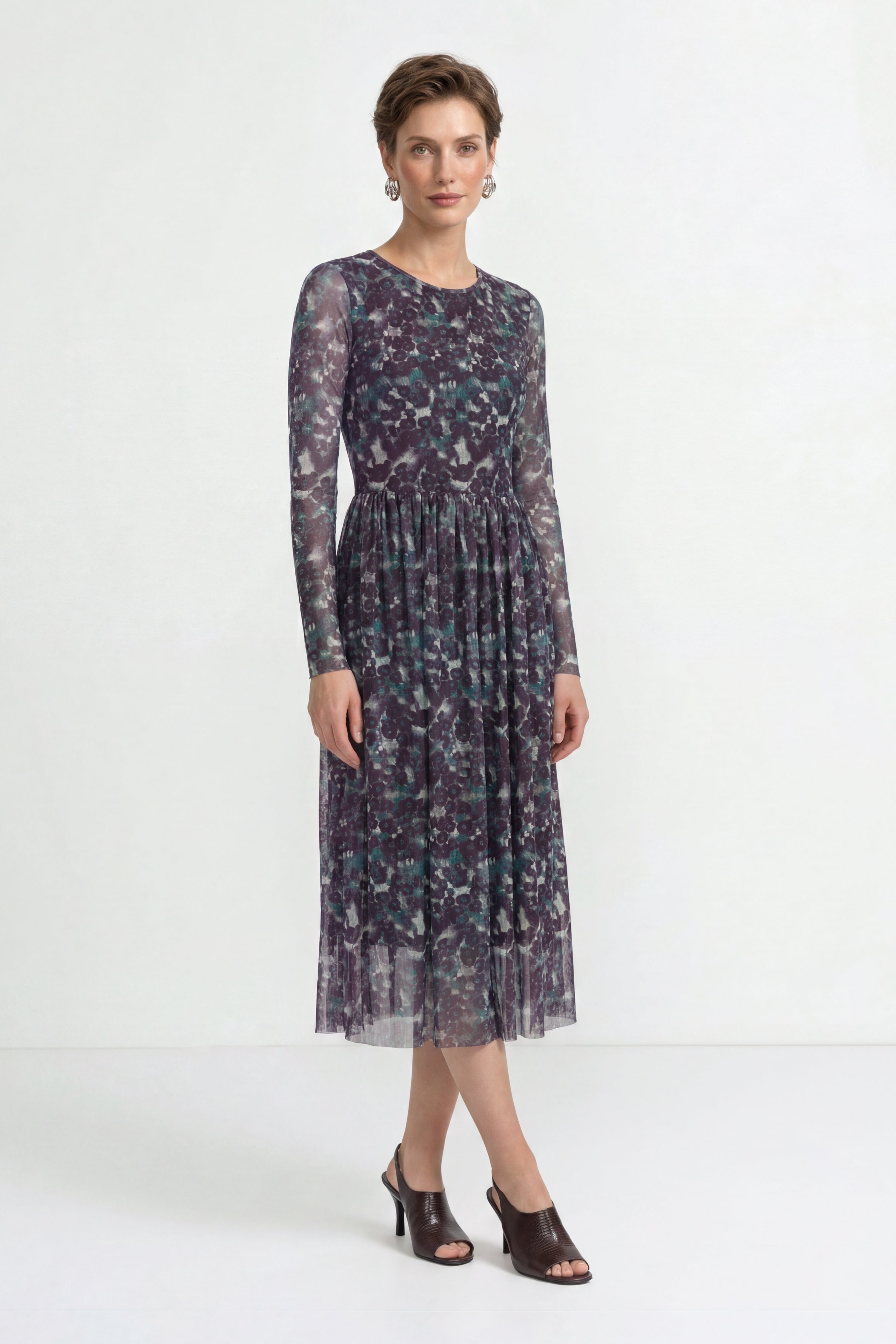 Midikleid mit Blumenprint-Rich & Royal