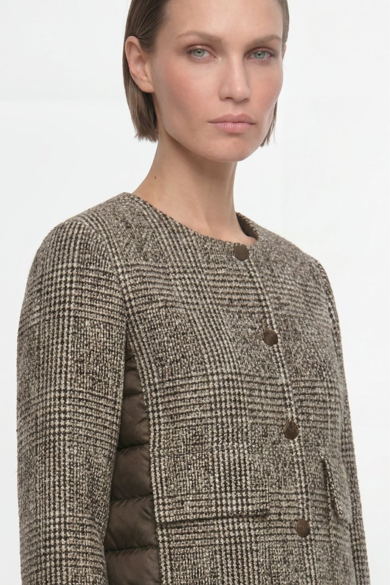 Jacke mit Karo-Muster aus Wollmix-Rich & Royal