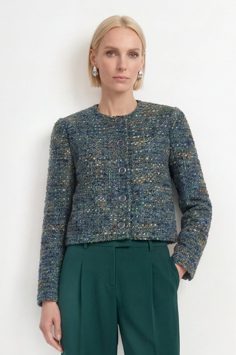 Woll-Blazer in Bouclé-Optik-Rich & Royal