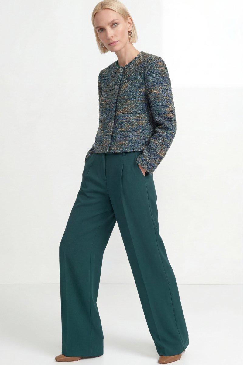 Wide-Leg Bundfaltenhose-Rich & Royal