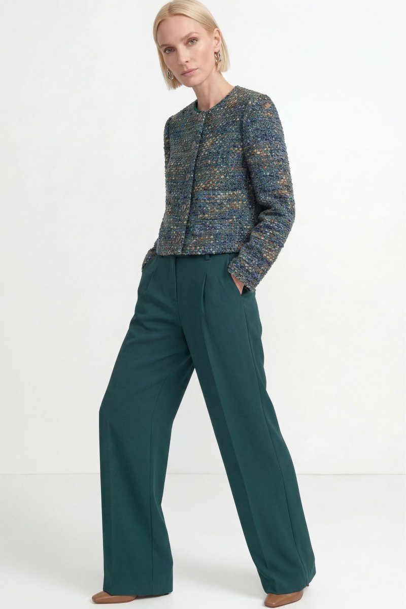Wide-Leg Bundfaltenhose-Rich & Royal