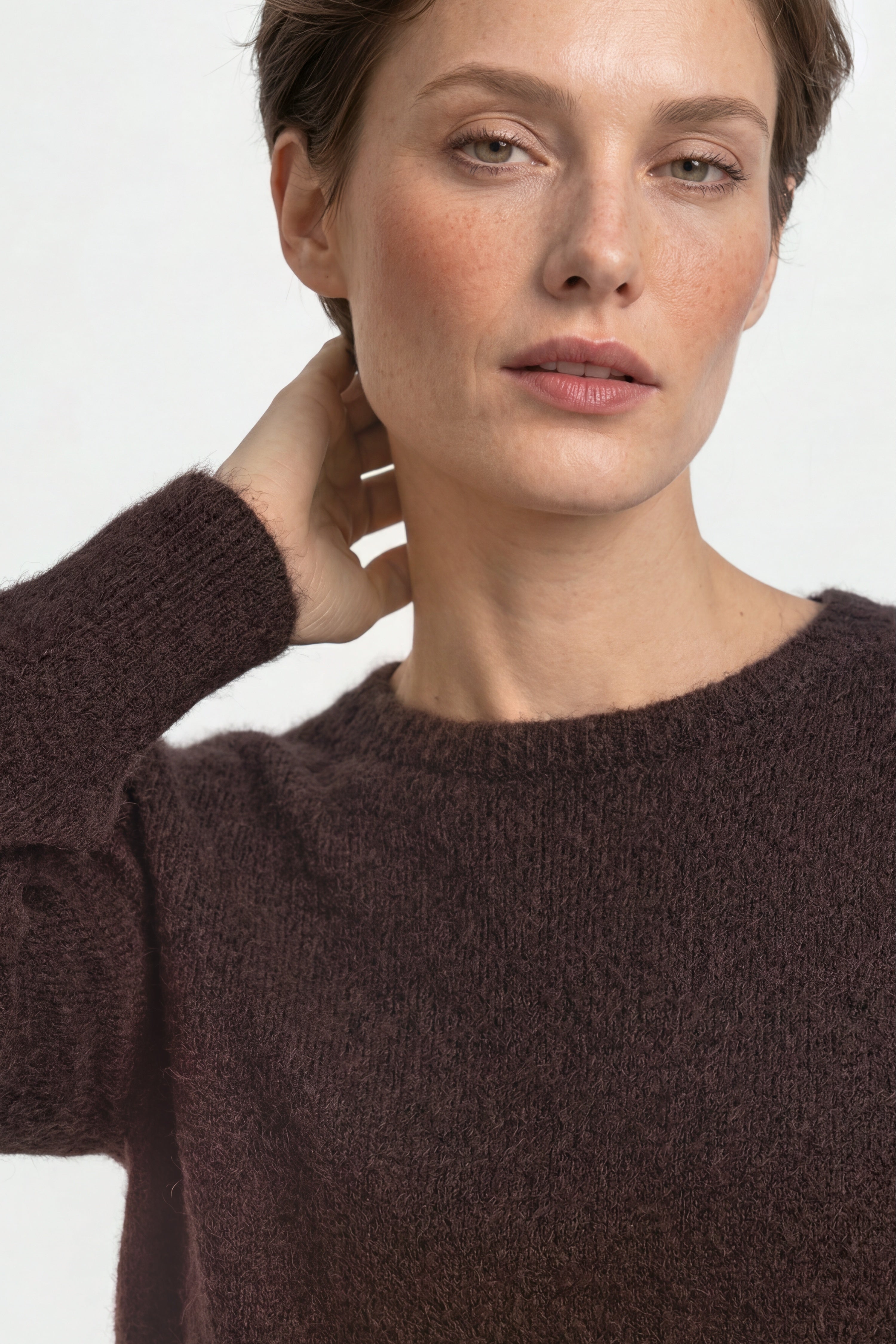 Cropped Pullover mit U-Boot-Ausschnitt-Rich & Royal