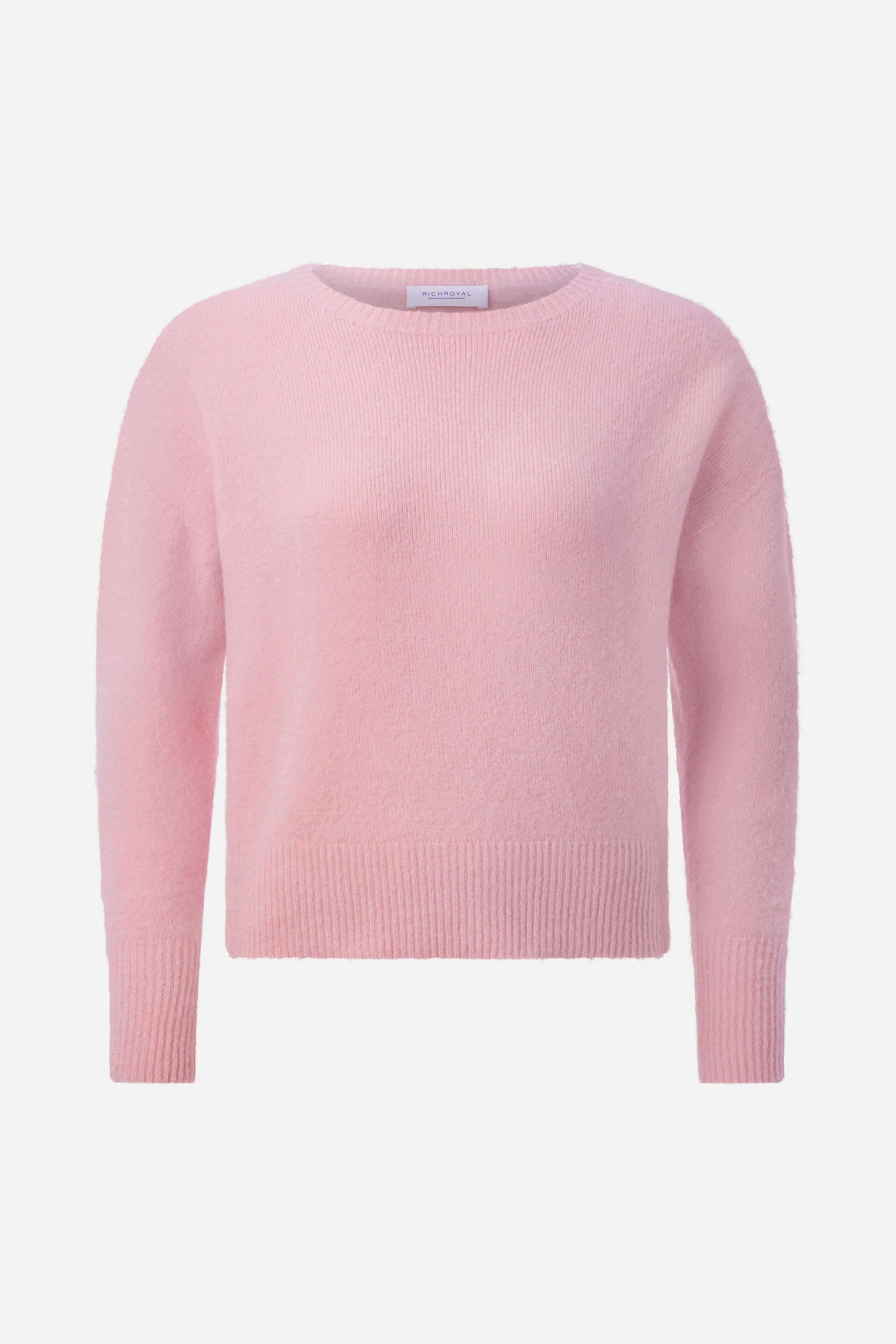 Cropped Pullover mit U-Boot-Ausschnitt-Rich & Royal