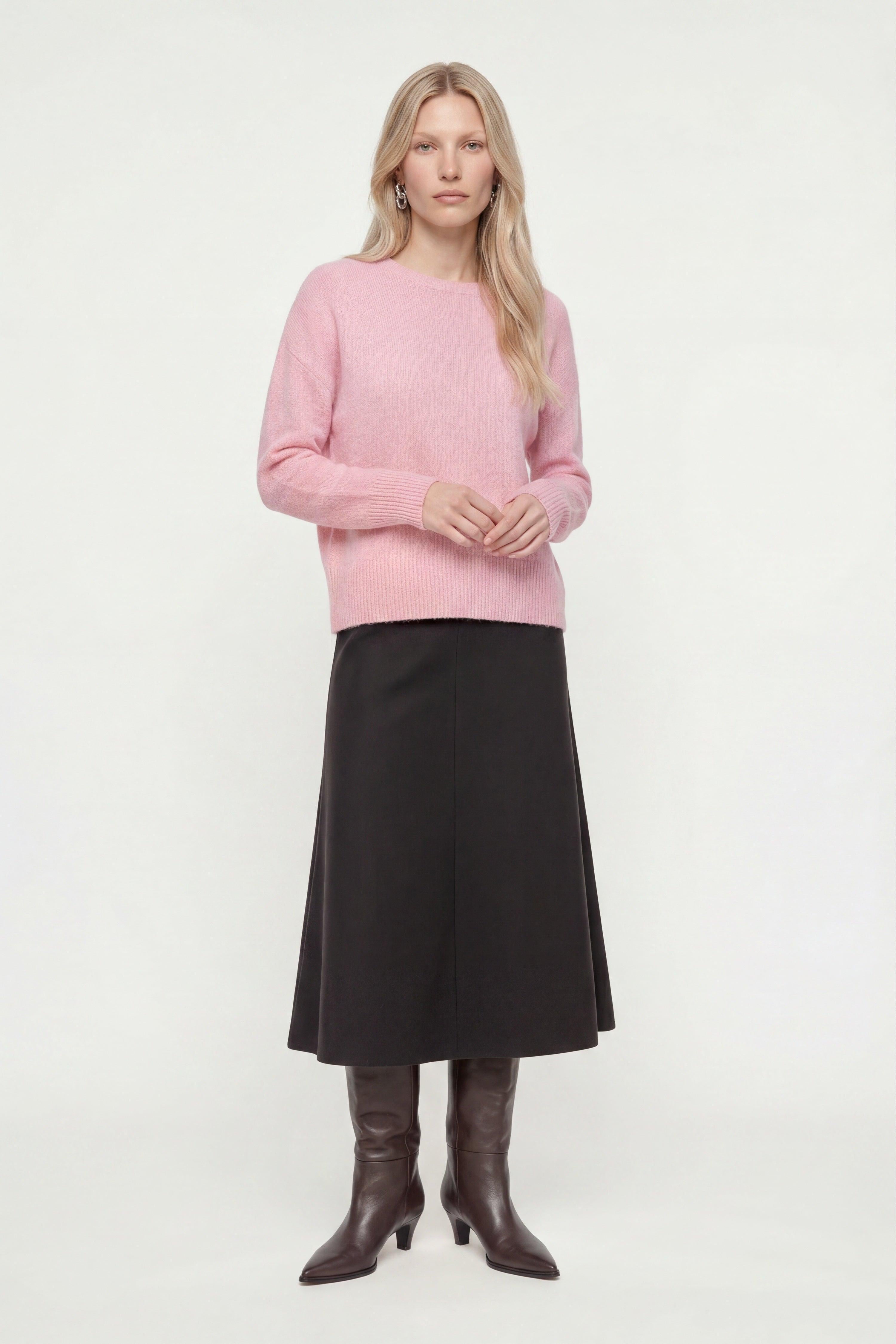 Cropped Pullover mit U-Boot-Ausschnitt-Rich & Royal