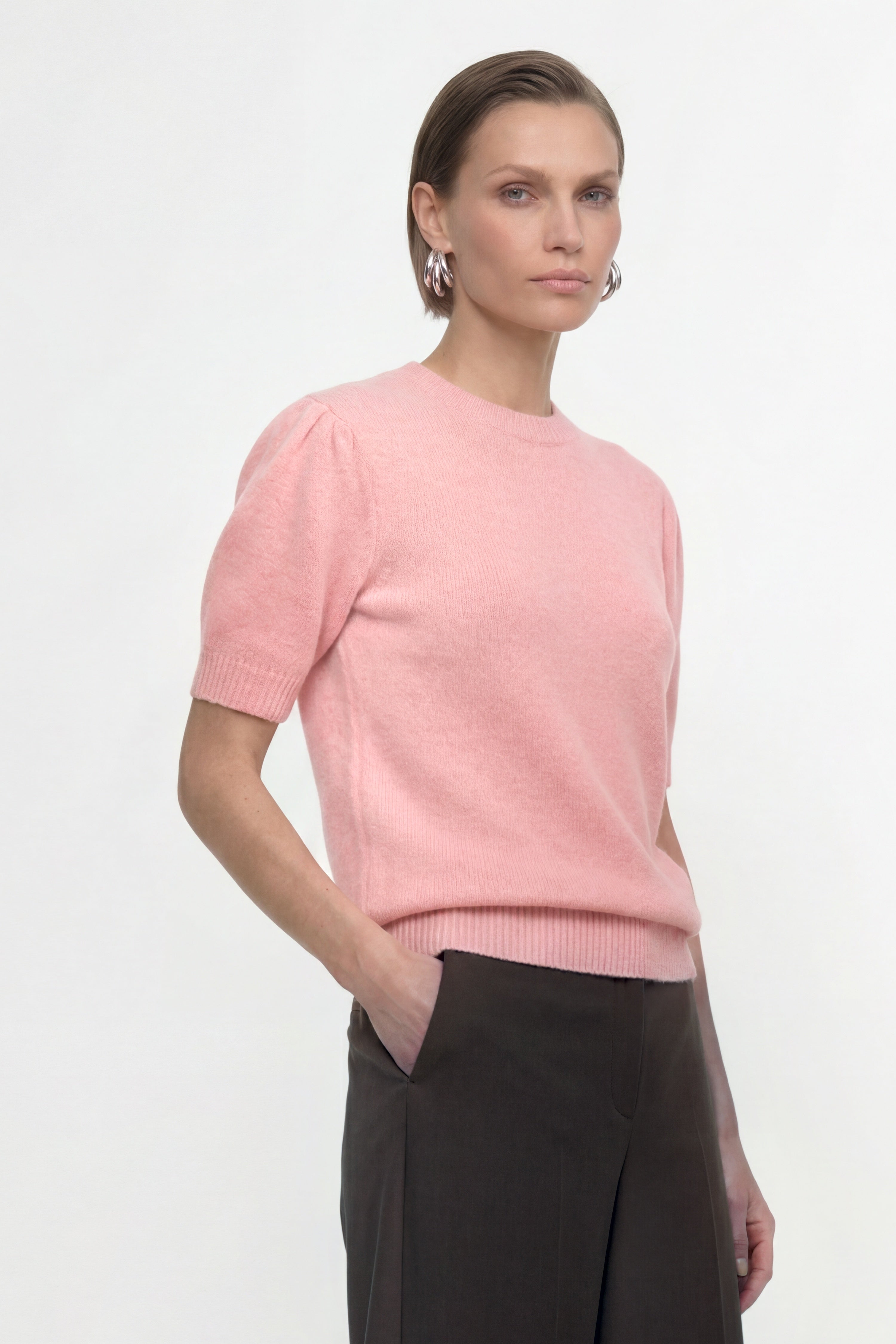Strickpullover mit Puffärmeln-Rich & Royal