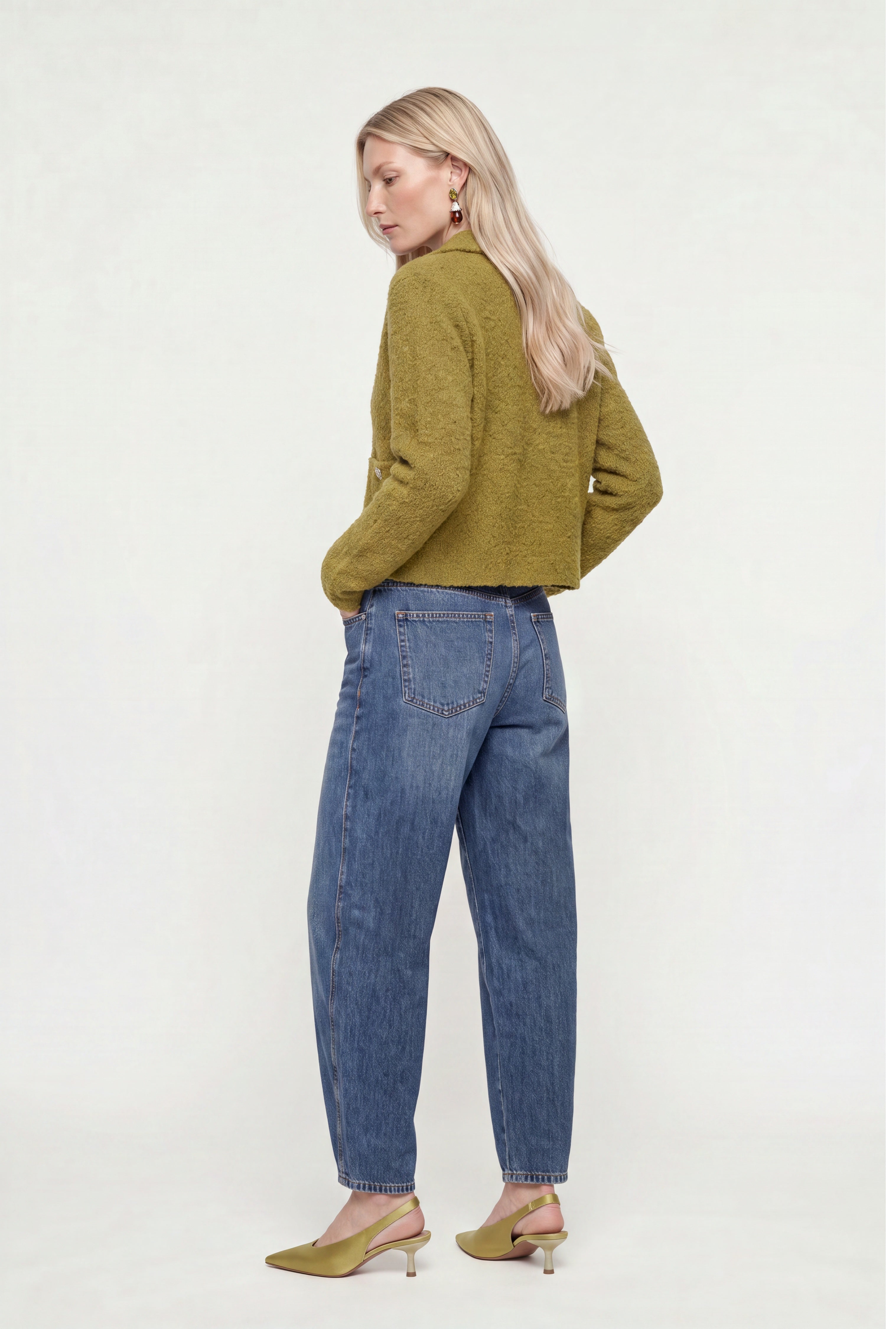 Bouclé-Cardigan mit Polokragen-Rich & Royal