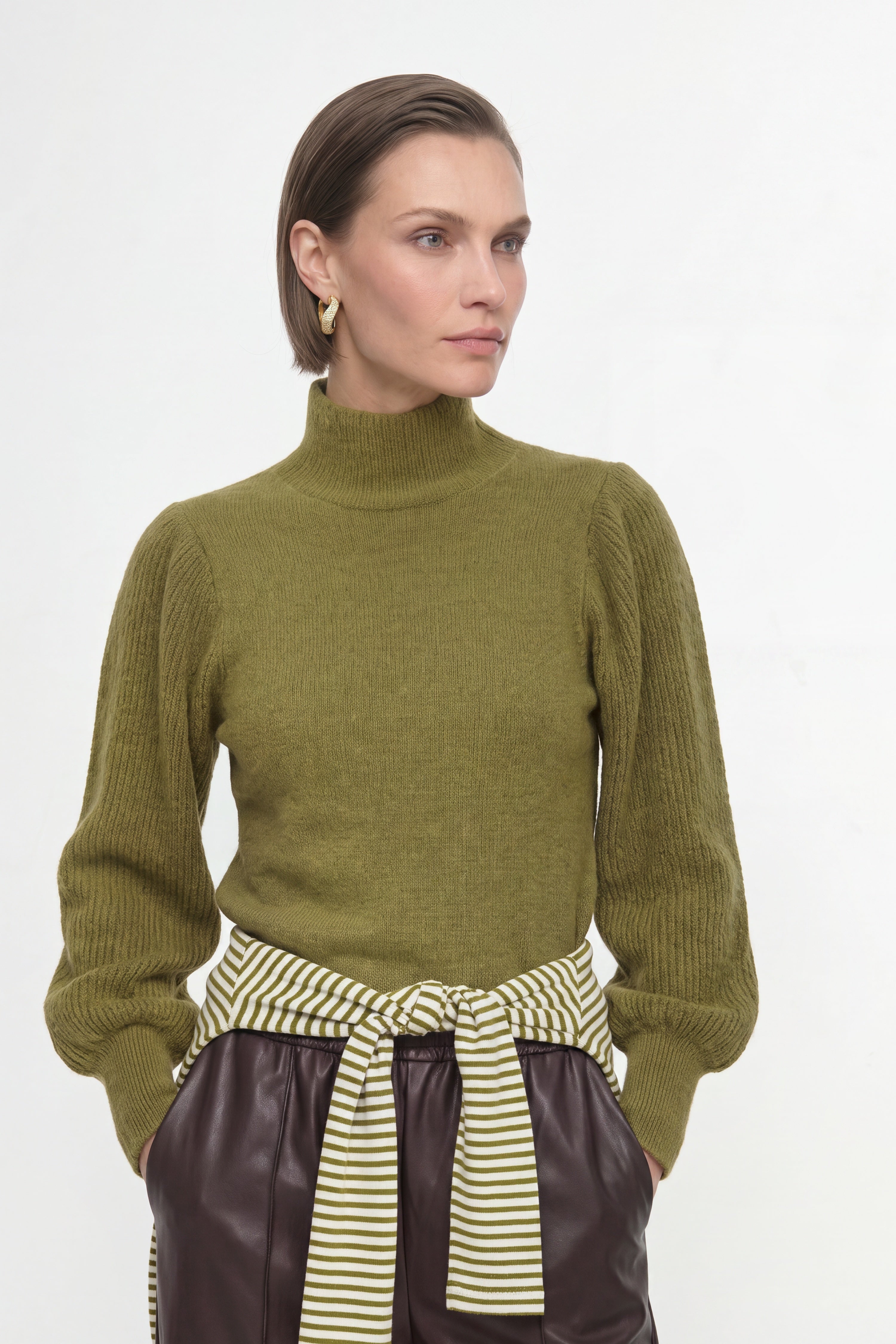 Strickpullover mit Puffärmeln-Rich & Royal