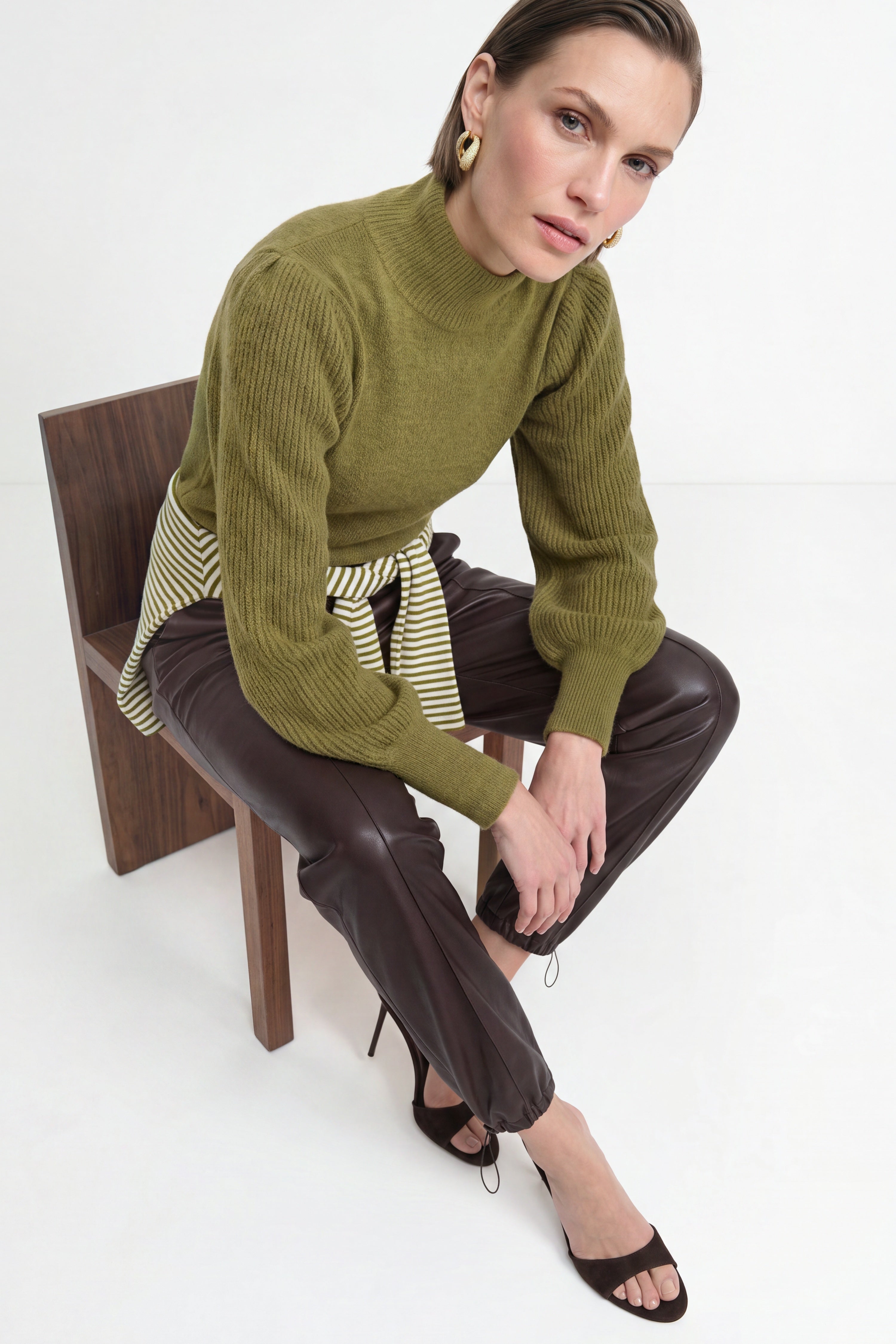 Strickpullover mit Puffärmeln-Rich & Royal