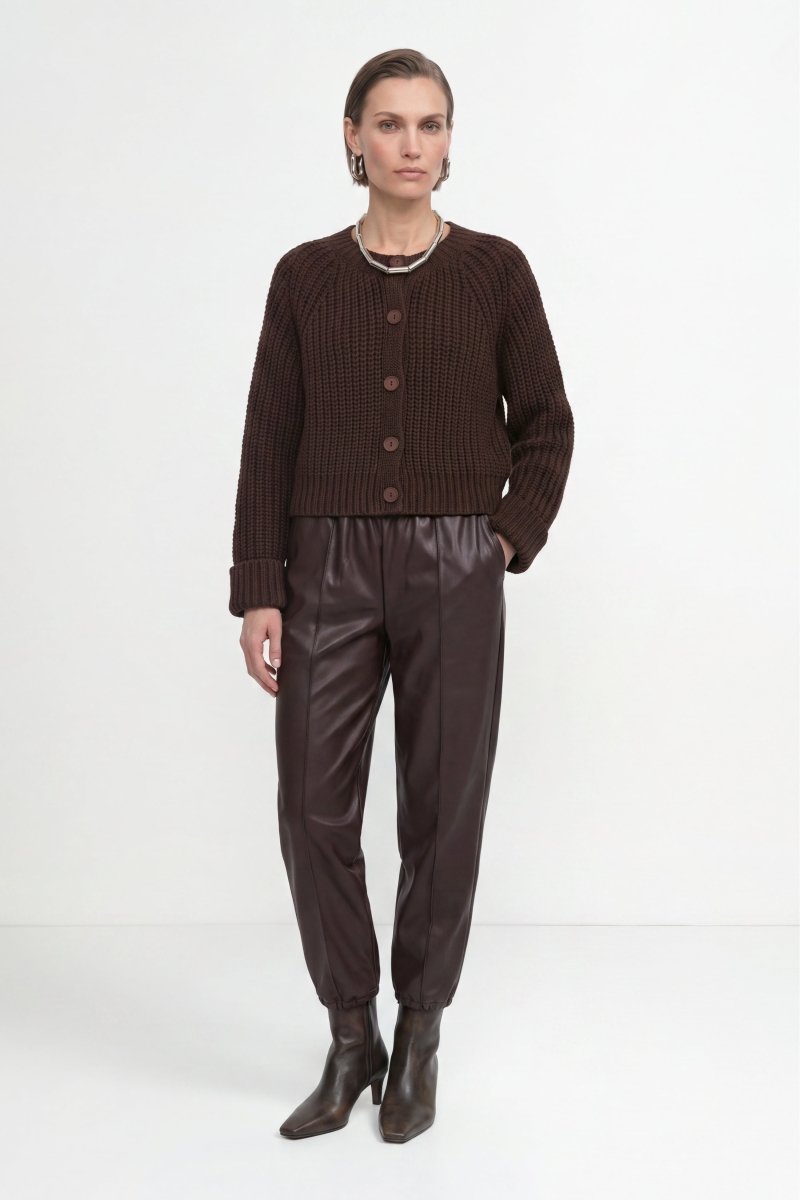 Cropped Cardigan mit Rippstruktur-Rich & Royal