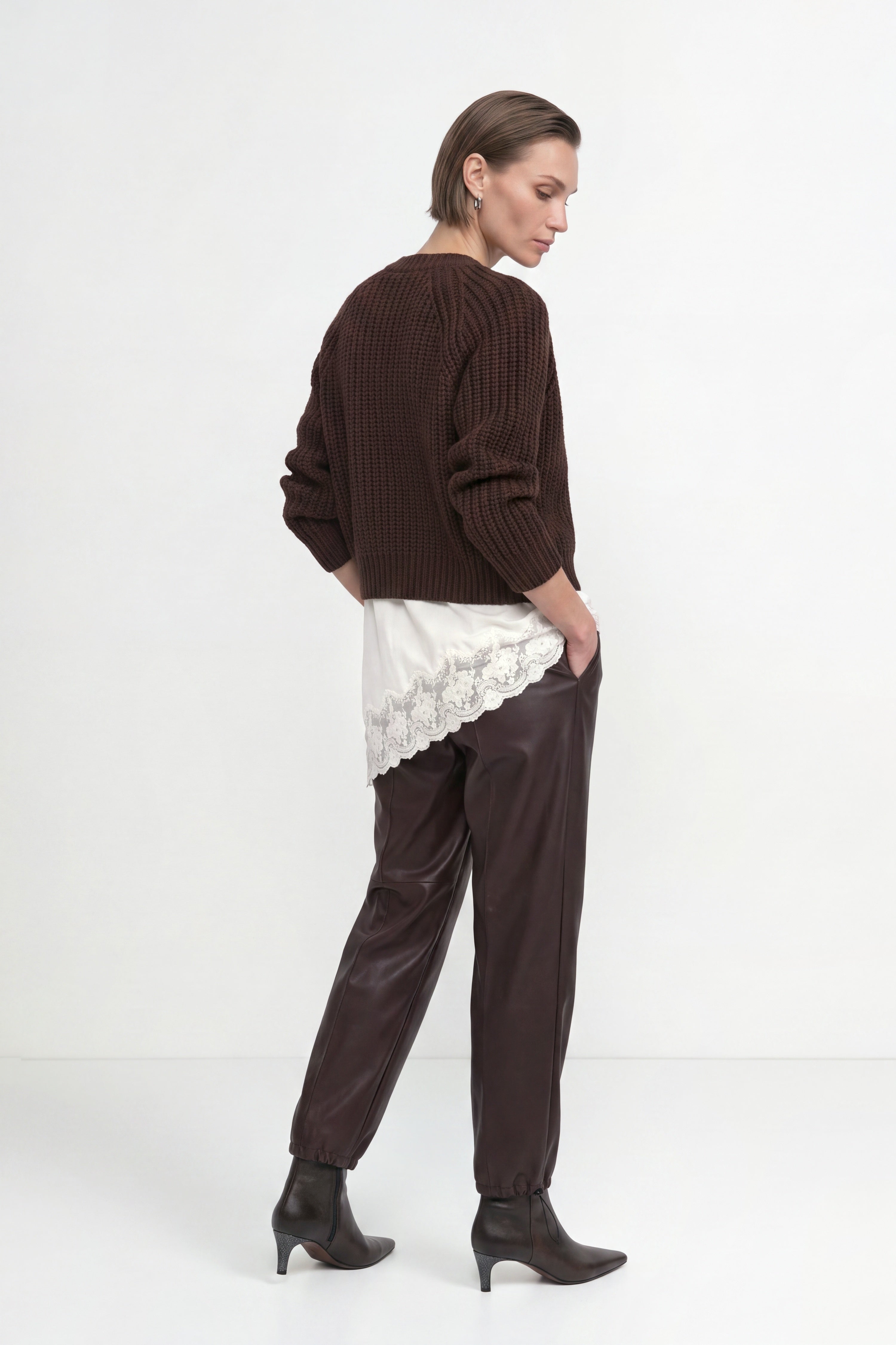 Cropped Cardigan mit Rippstruktur-Rich & Royal