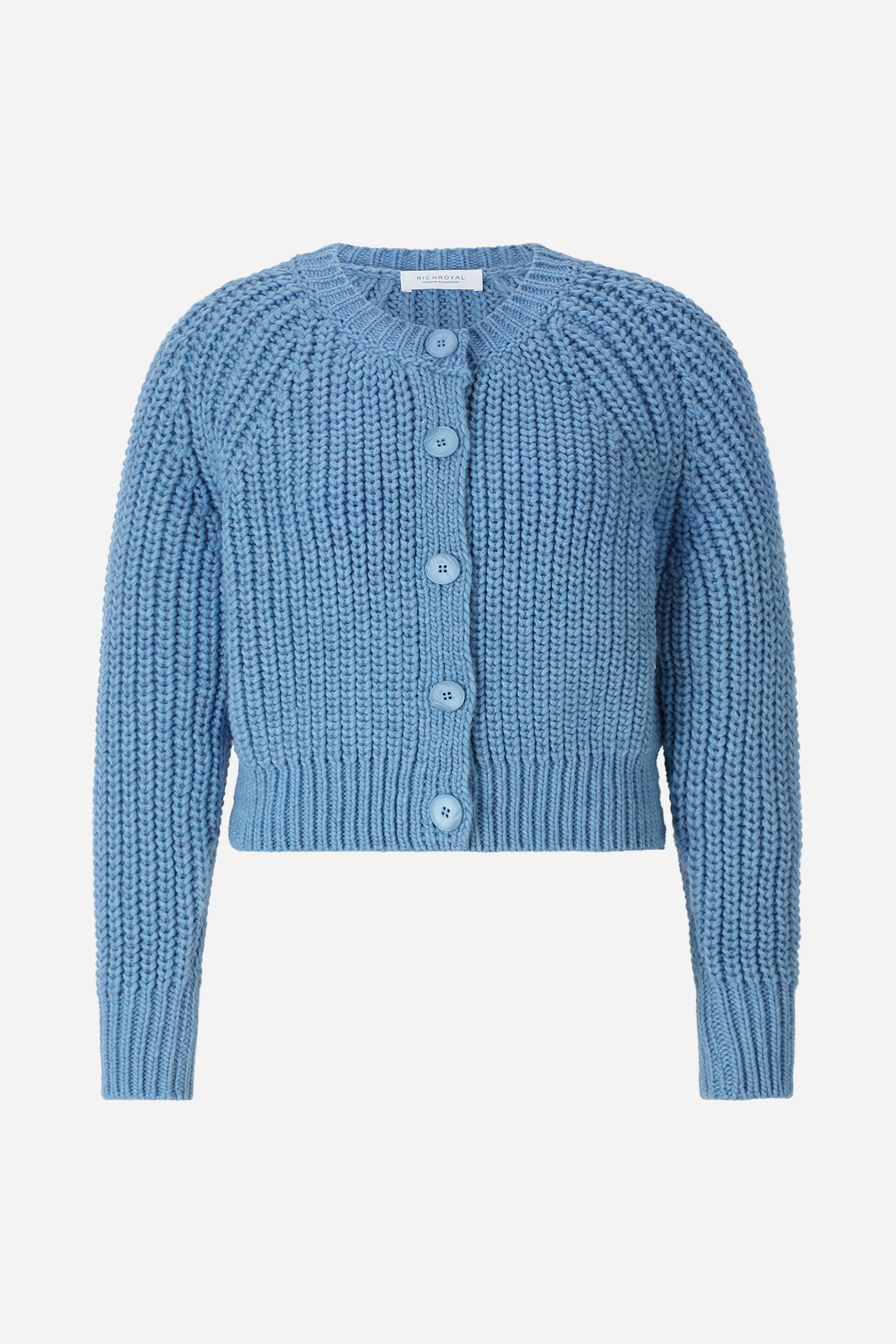 Cropped Cardigan mit Rippstruktur-Rich & Royal