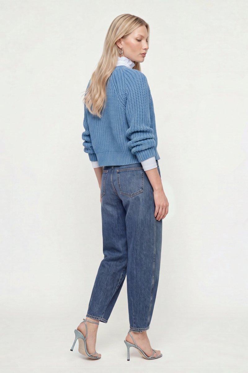 Cropped Cardigan mit Rippstruktur-Rich & Royal