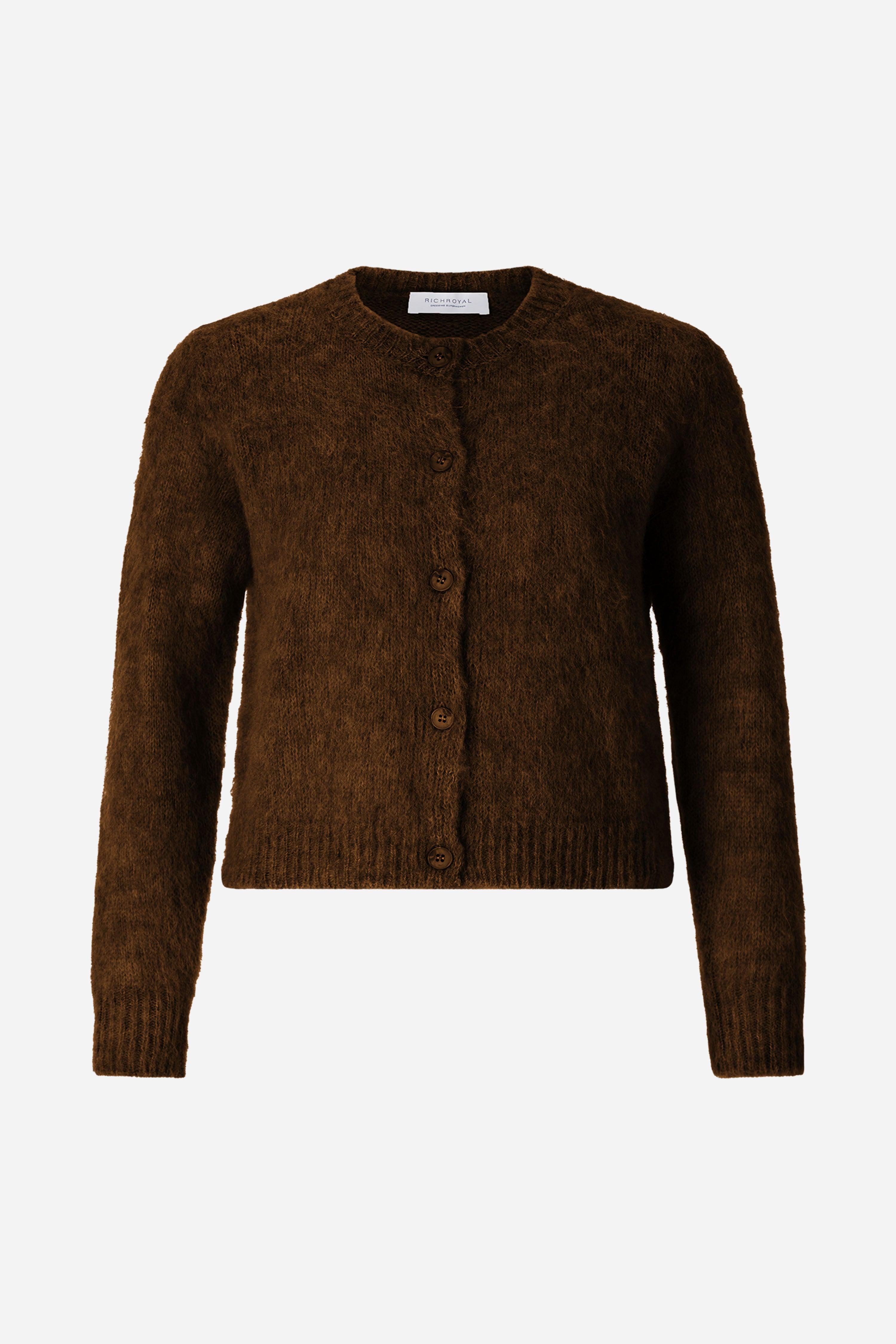 Kurz-Cardigan aus Wolle-Mix mit Mohair-Rich & Royal