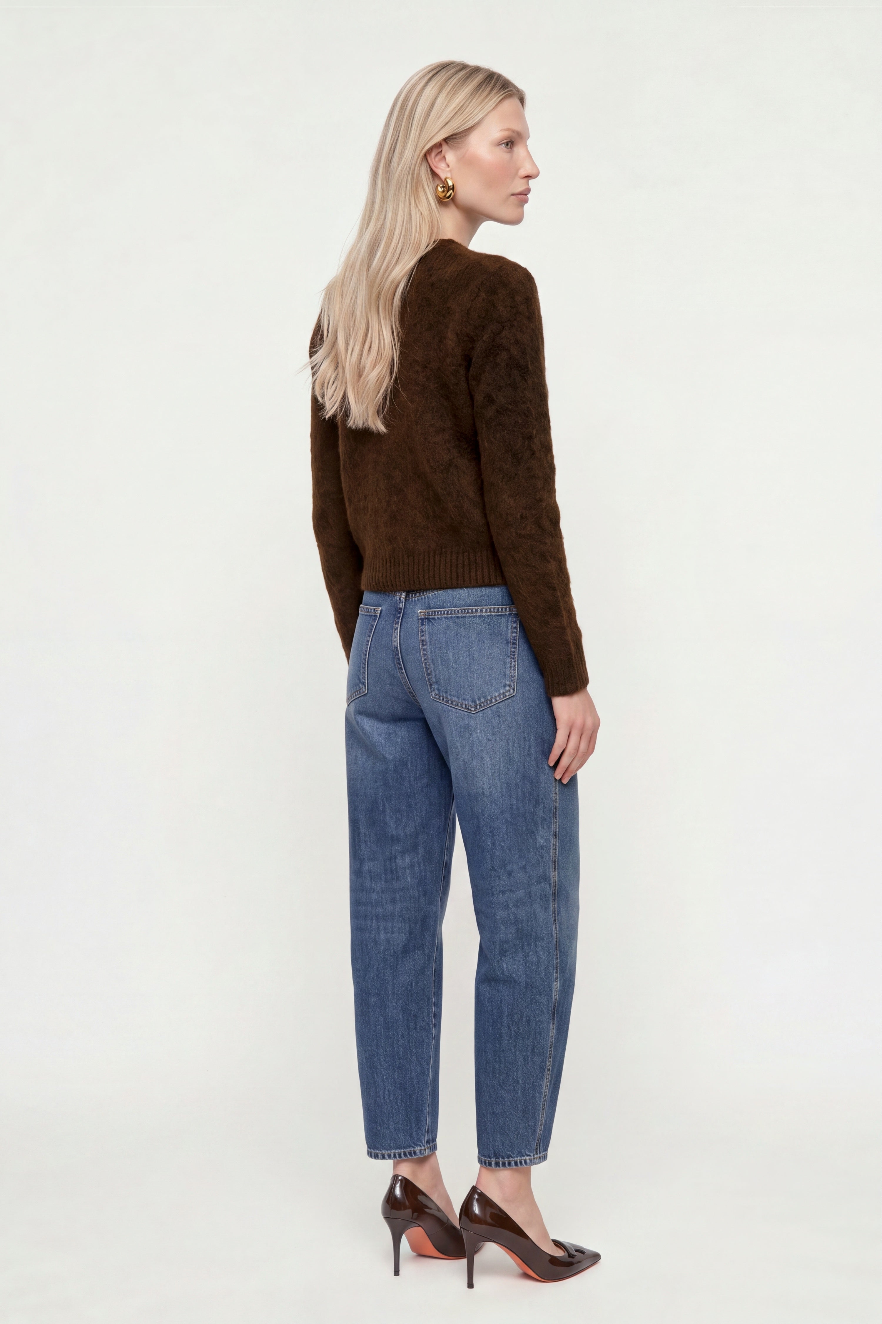 Kurz-Cardigan aus Wolle-Mix mit Mohair-Rich & Royal